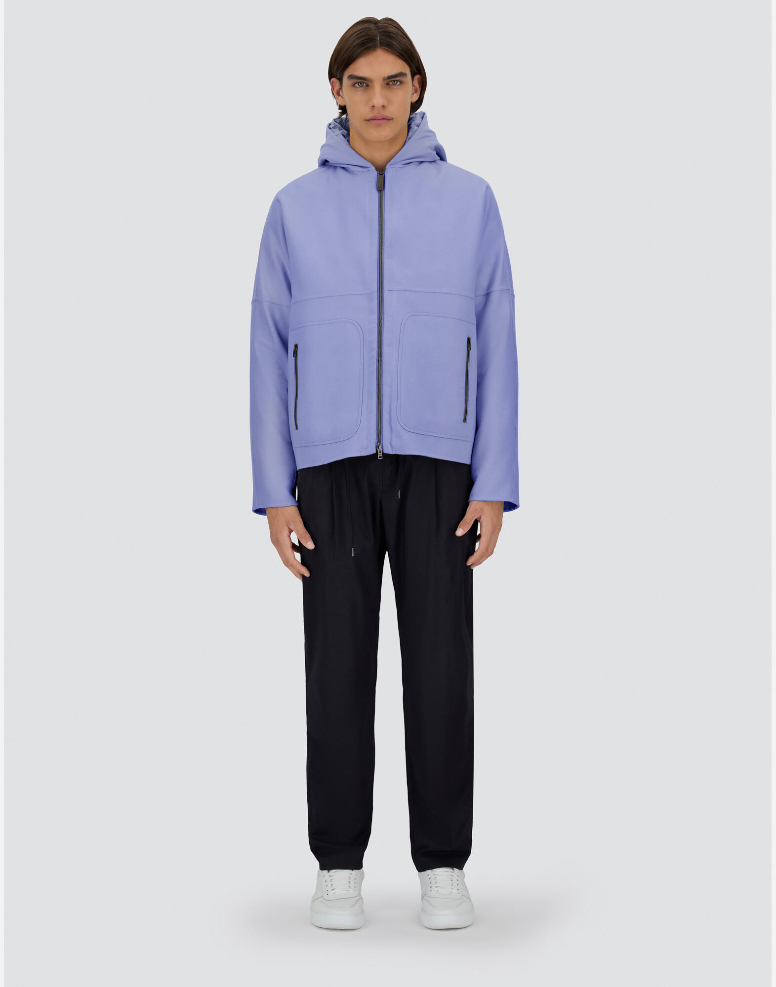 JACKET IN DOUBLE WOOL AND NYLON ULTRALIGHT