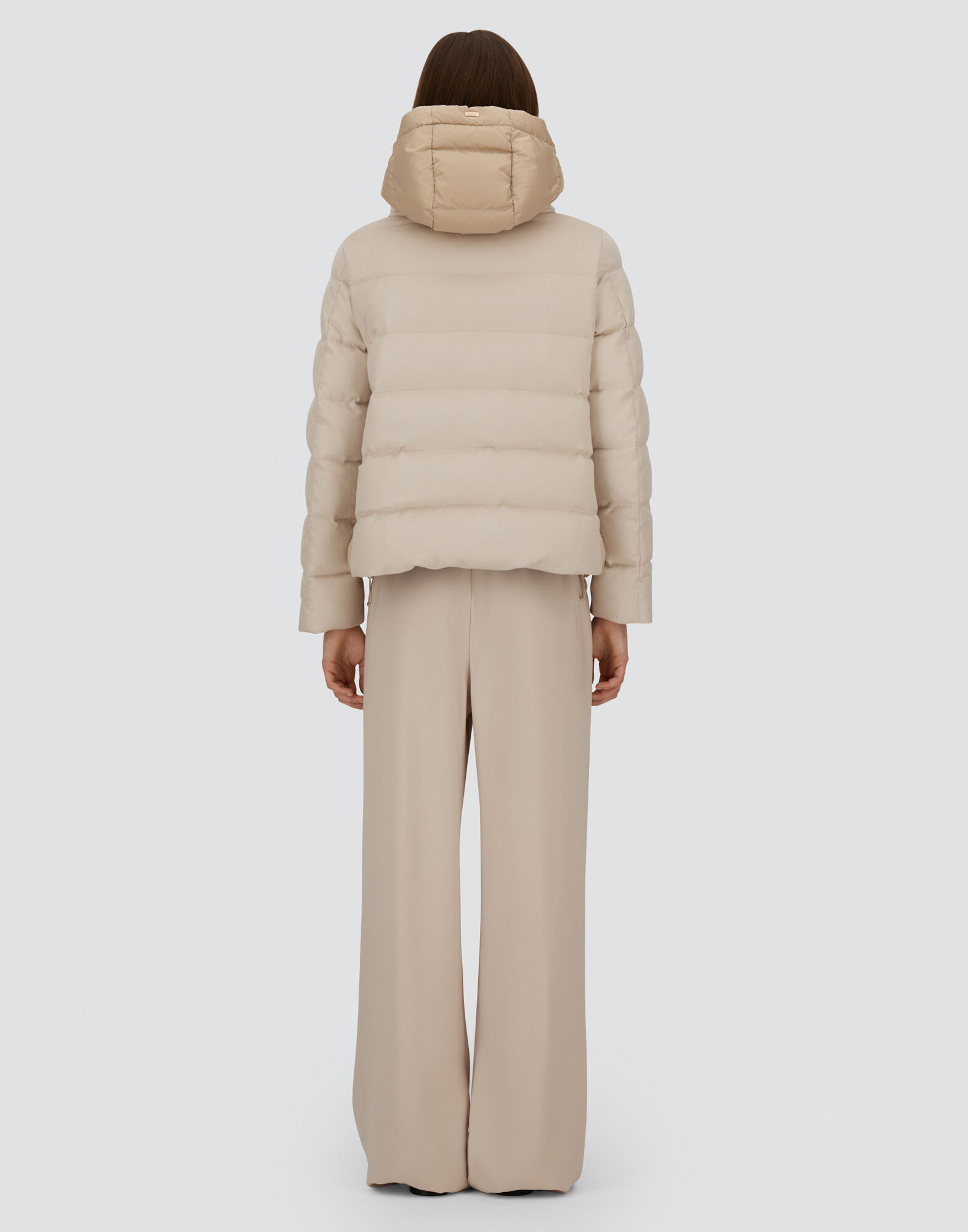CAPE IN CASHMERE, SILK AND SATIN
