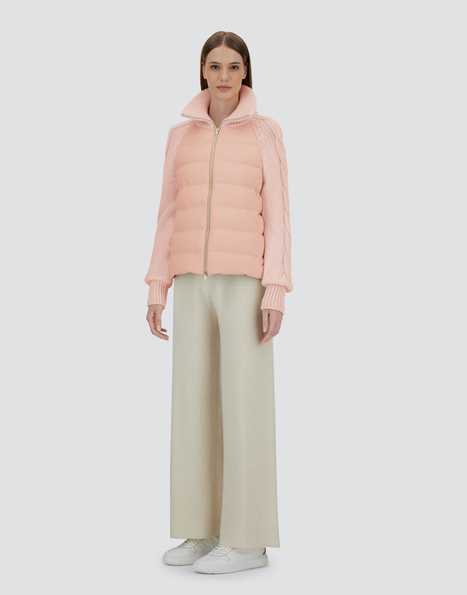 JACKET IN CASHMERE, SILK AND KNIT
