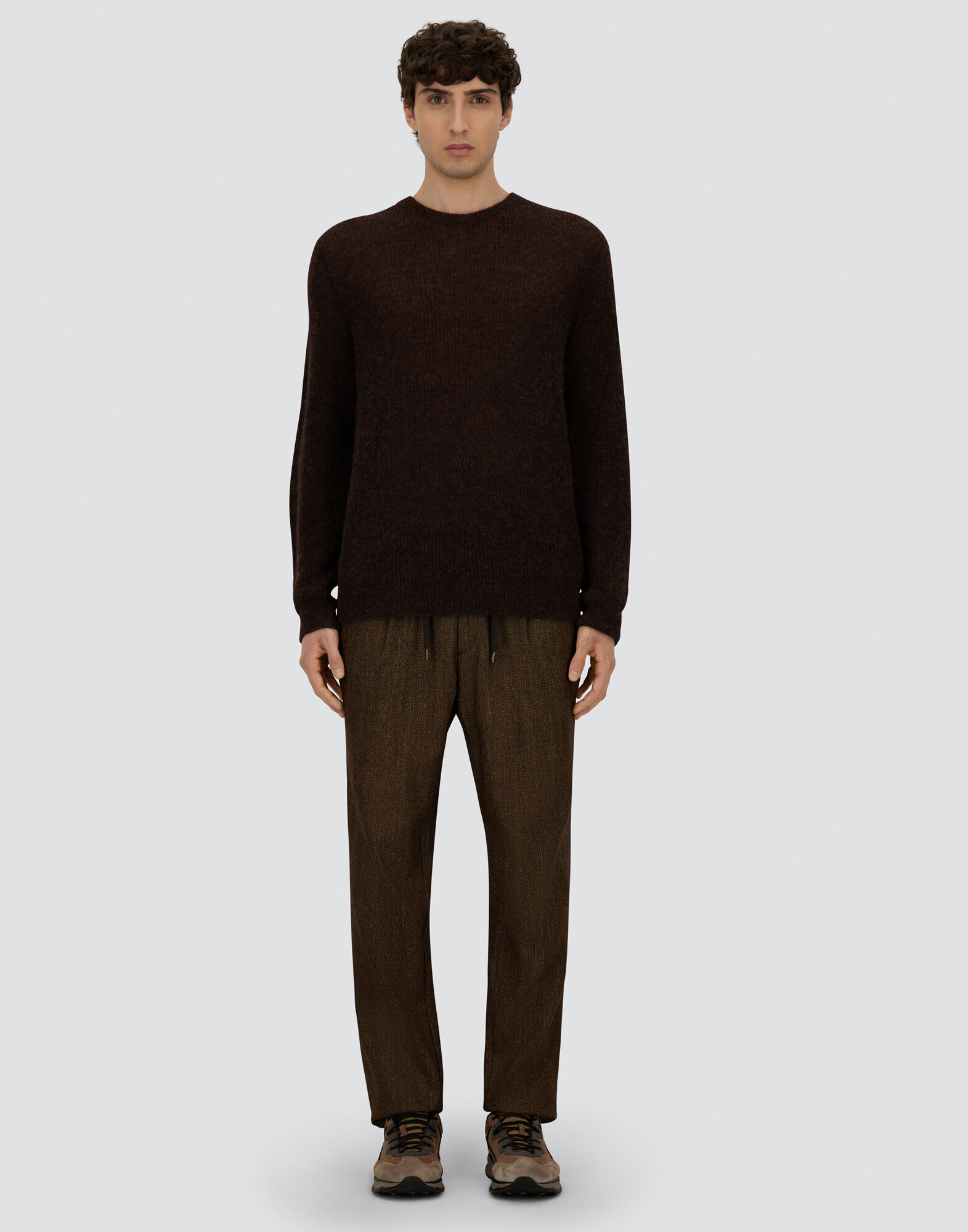 SWEATER IN COB STITCH ALPACA WOOL