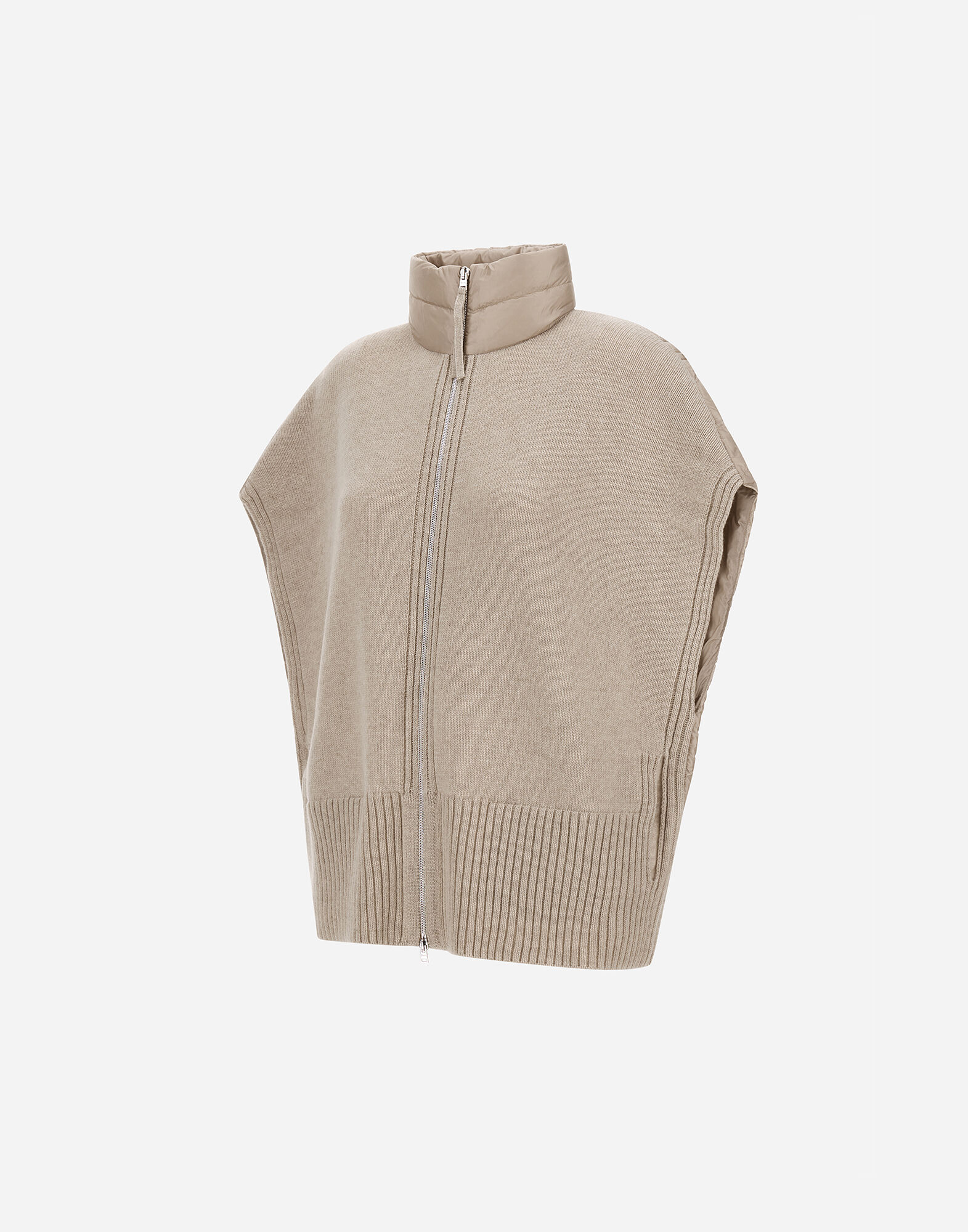 RESORT PONCHO IN KNIT & NYLON ULTRALIGHT