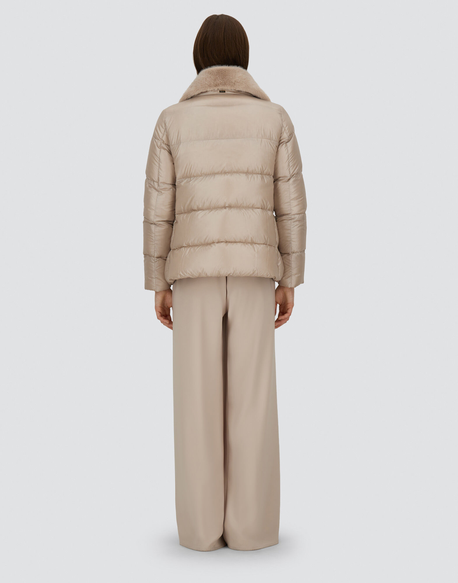 JACKET IN NYLON ULTRALIGHT AND LADY ALTERNATIVE FUR