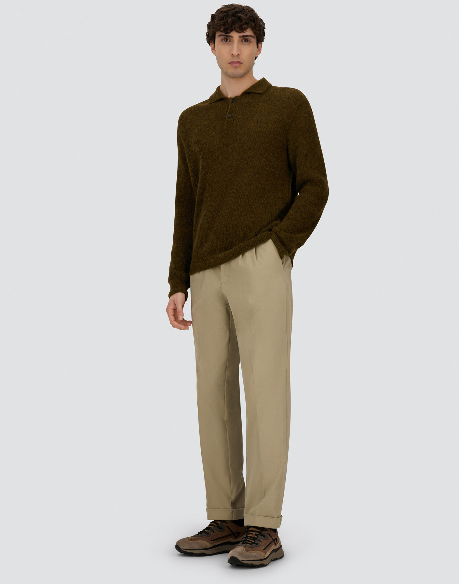 TROUSERS IN STRETCH COTTON VELVET