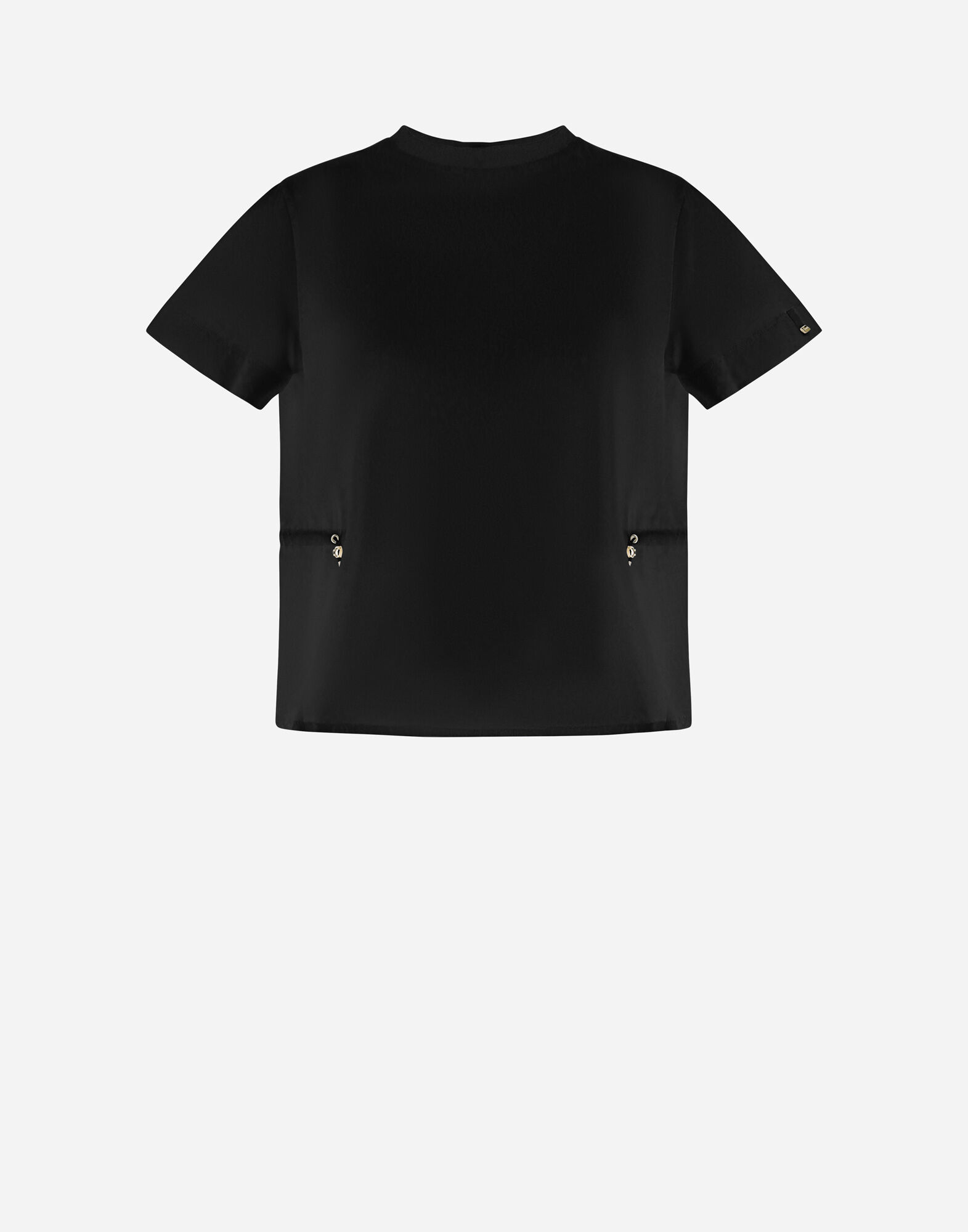 T-SHIRT IN CHIC COTTON JERSEY AND NEW TECHNO TAFFETA