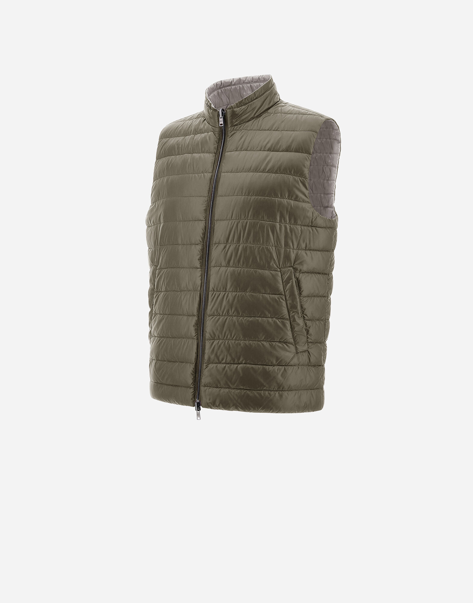 REVERSIBLE TWO-TONE WAISTCOAT IN NYLON ULTRALIGHT