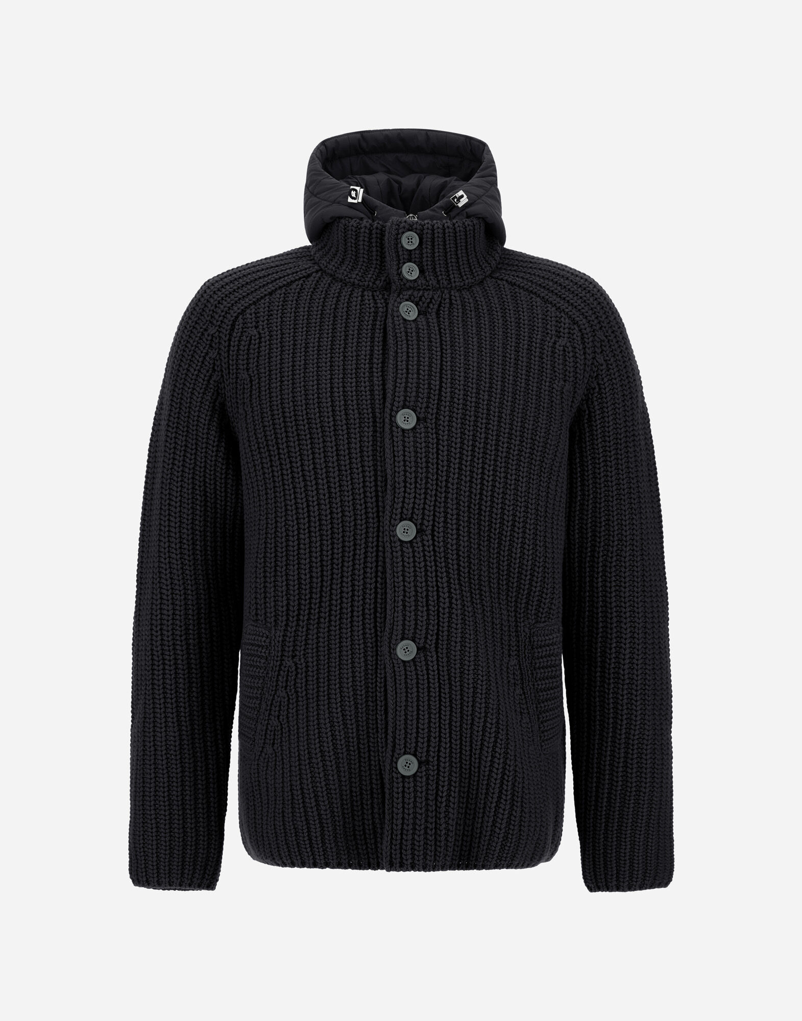 CARDIGAN IN COB STITCH WOOL