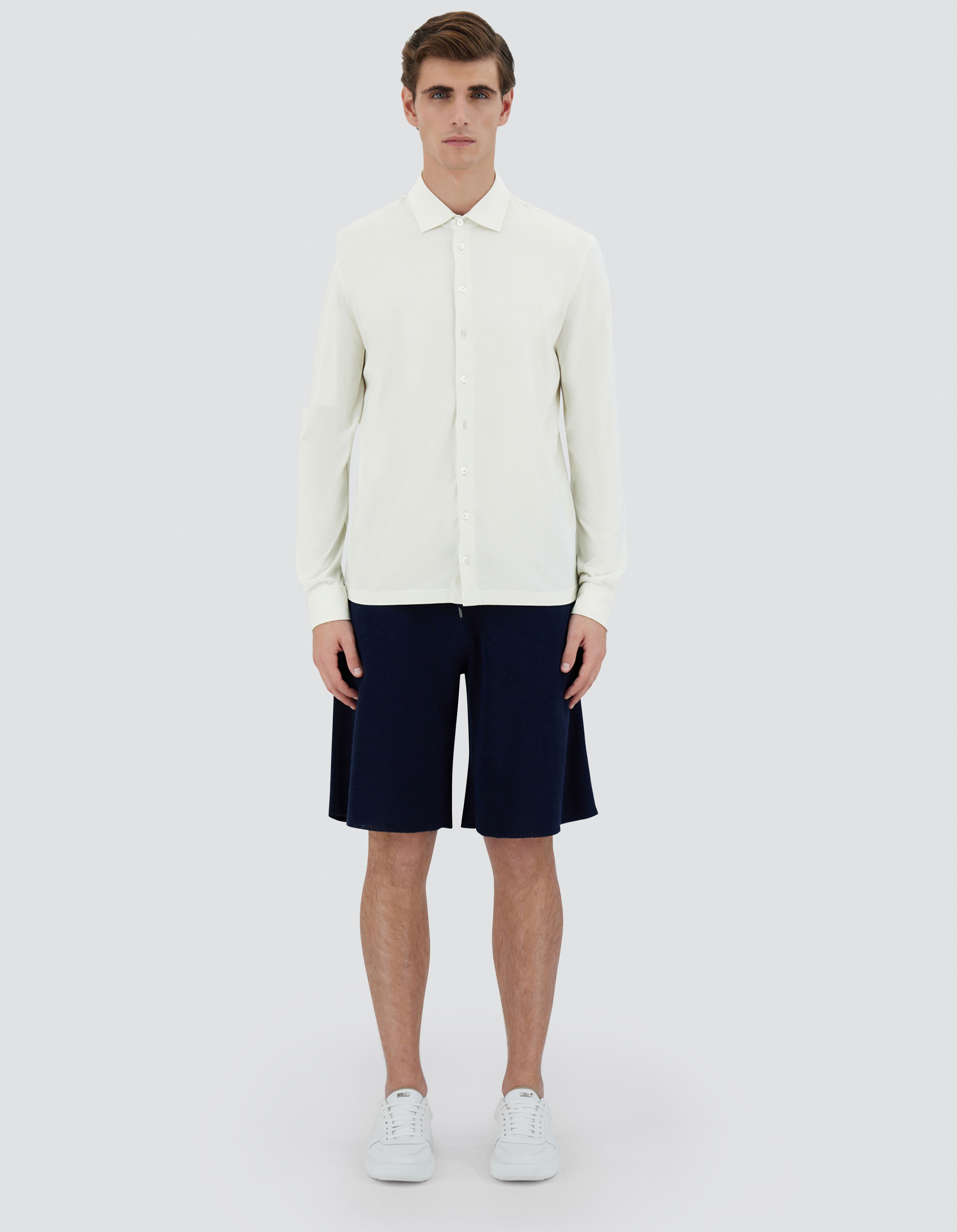 JERSEY CREPE POLO SHIRT