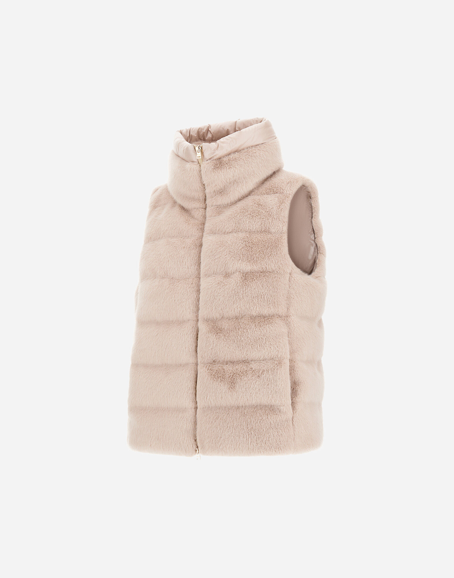 VEST IN LADY ALTERNATIVE FUR AND NYLON ULTRALIGHT