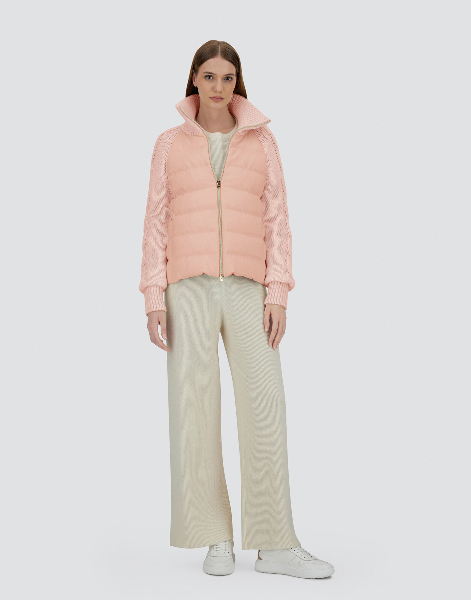 JACKET IN CASHMERE, SILK AND KNIT