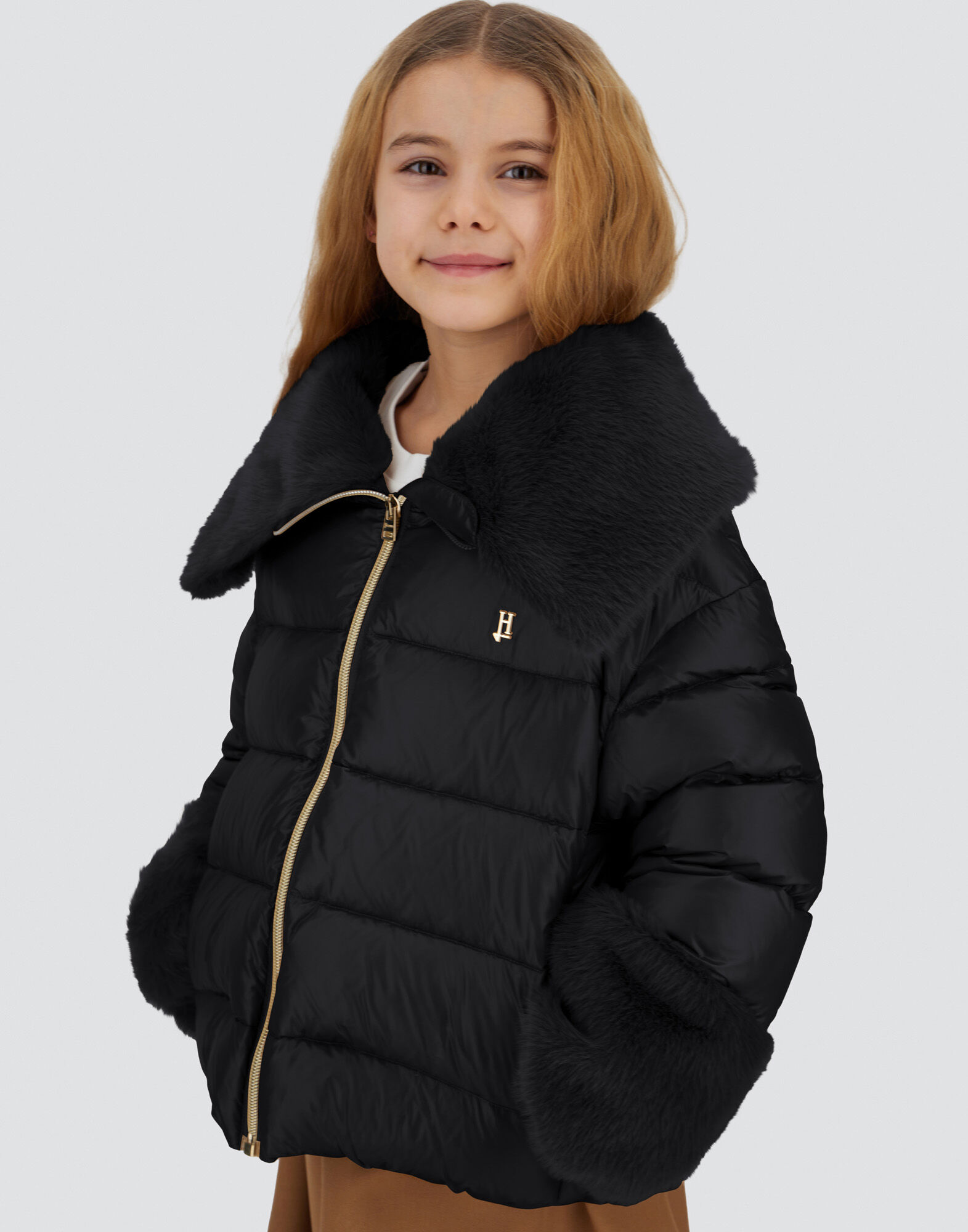 JACKET IN NYLON ULTRALIGHT AND LADY ALTERNATIVE FUR