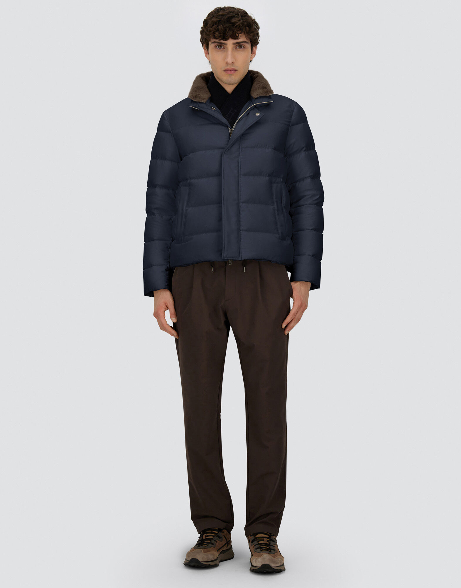 BOMBER JACKET IN ARENDELLE AND FAUX FUR