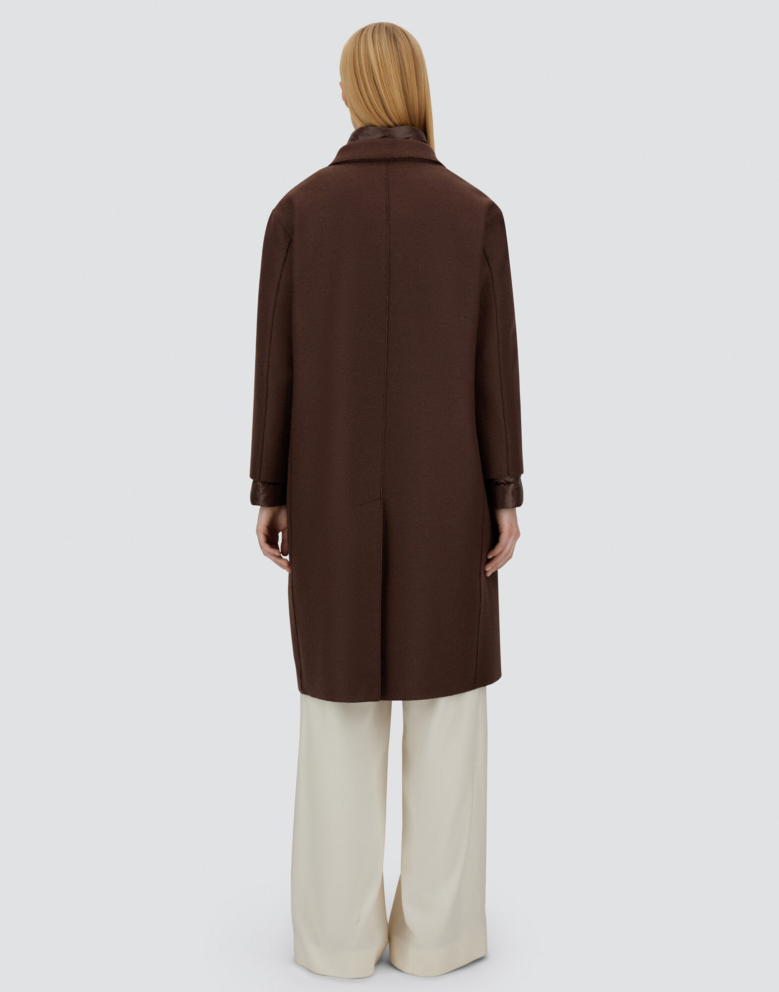 RESORT COAT IN FELTED WOOL & NYLON ULTRALIGHT