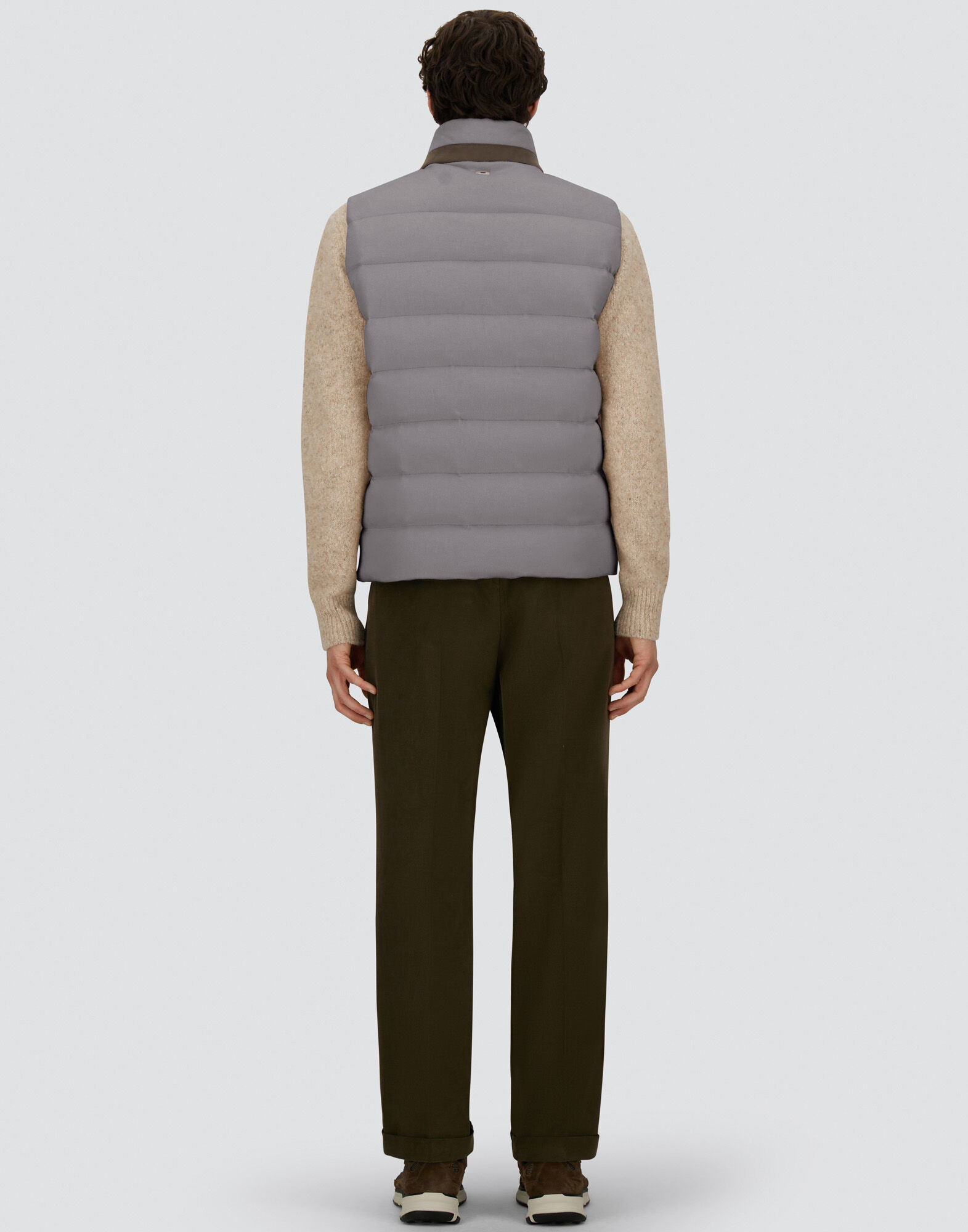 VEST IN CASHMERE, SILK AND MONOGRAM