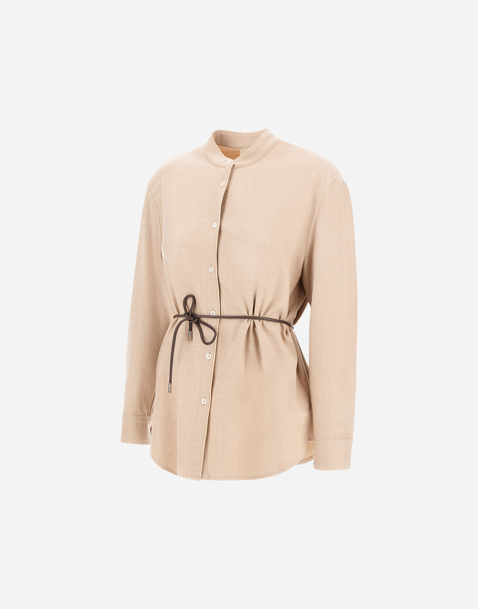 SHIRT IN BI-STRETCH LUREX WOOL