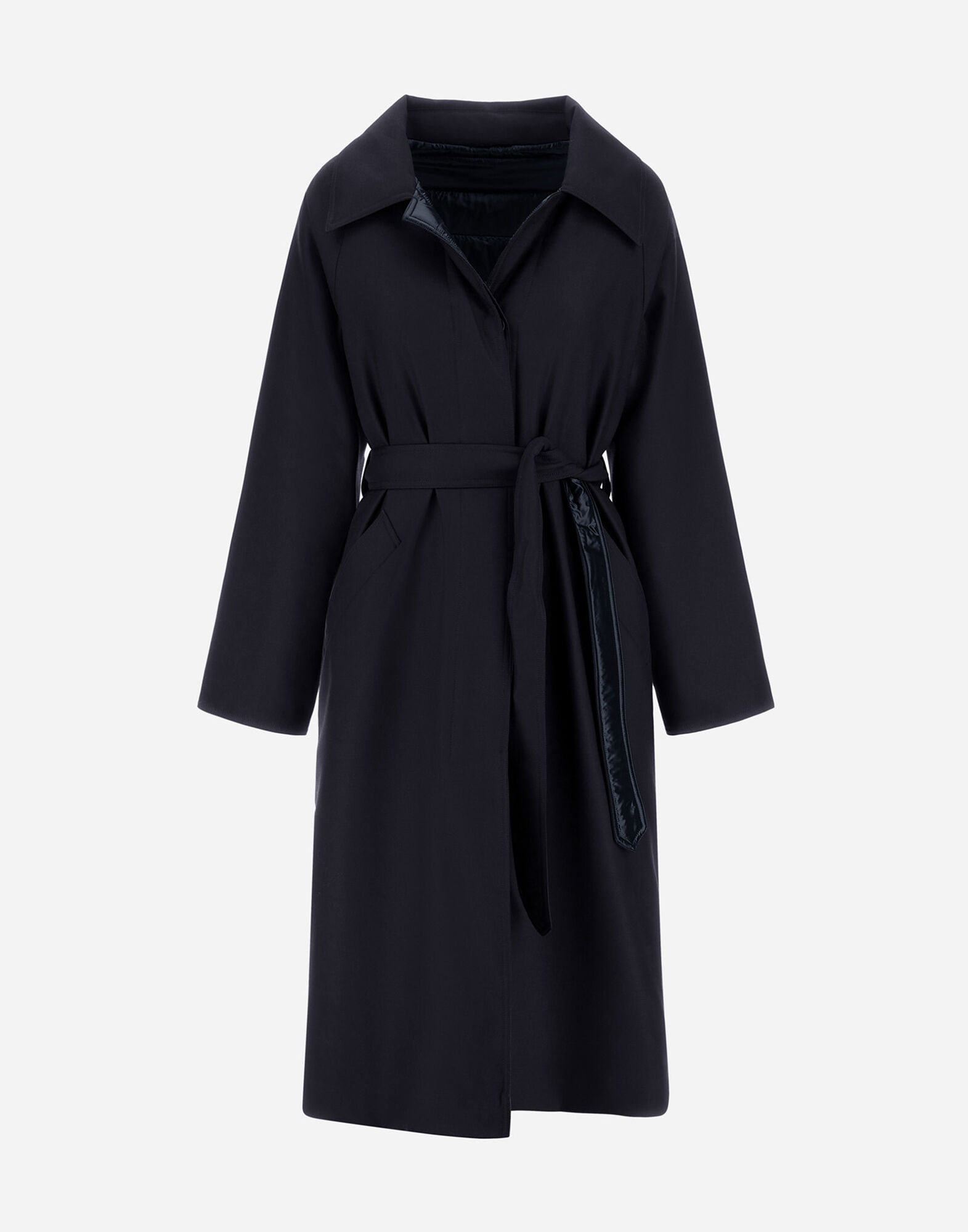 REVERSIBLE TRENCH IN FLUID WOOL AND NYLON ULTRALIGHT