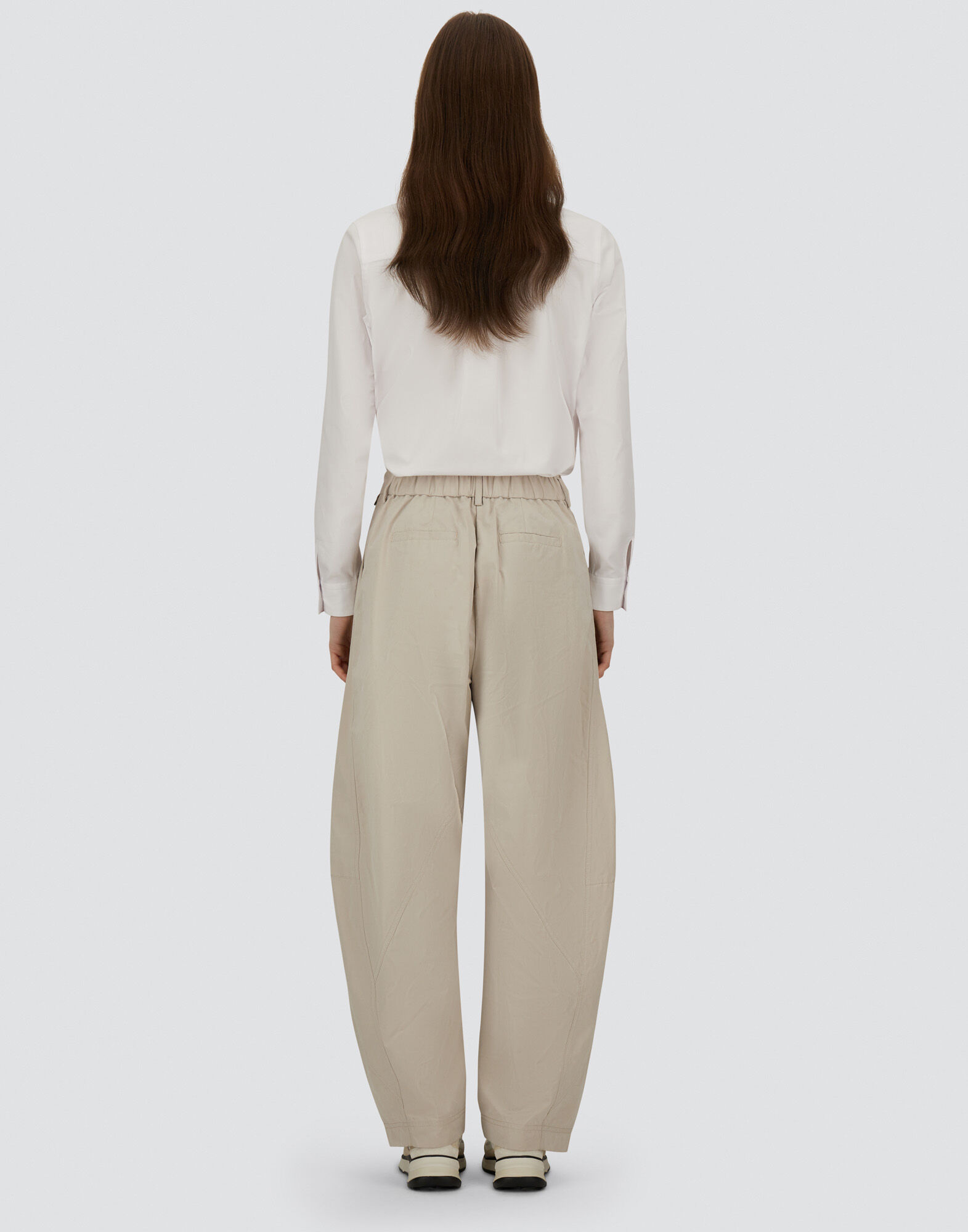 TROUSERS IN WAXED TECH COTTON