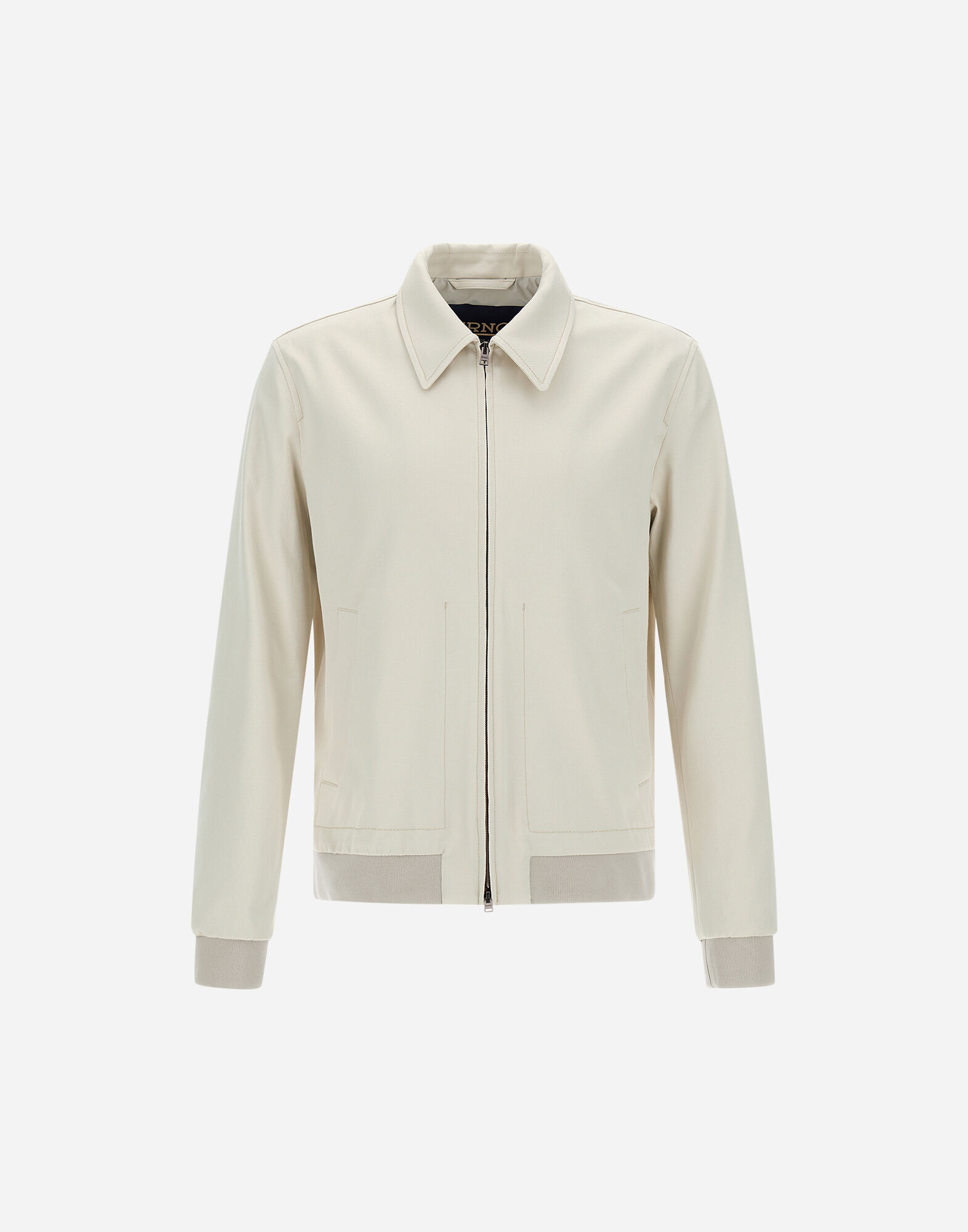 DIAGONAL COTTON BOMBER JACKET