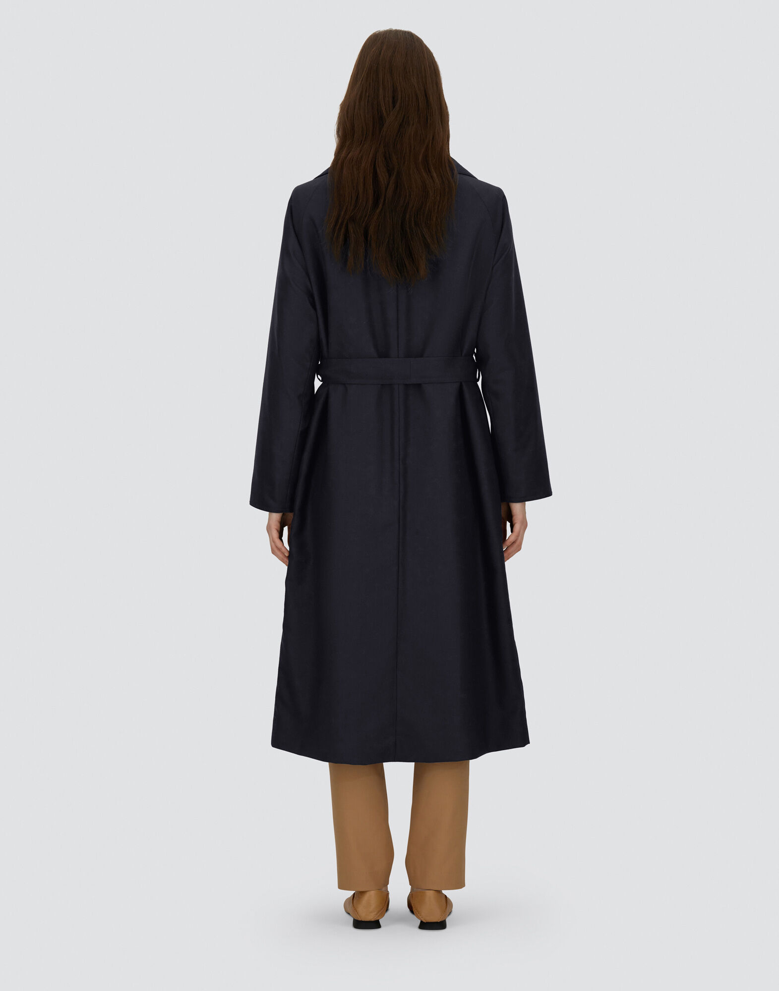REVERSIBLE TRENCH IN FLUID WOOL AND NYLON ULTRALIGHT