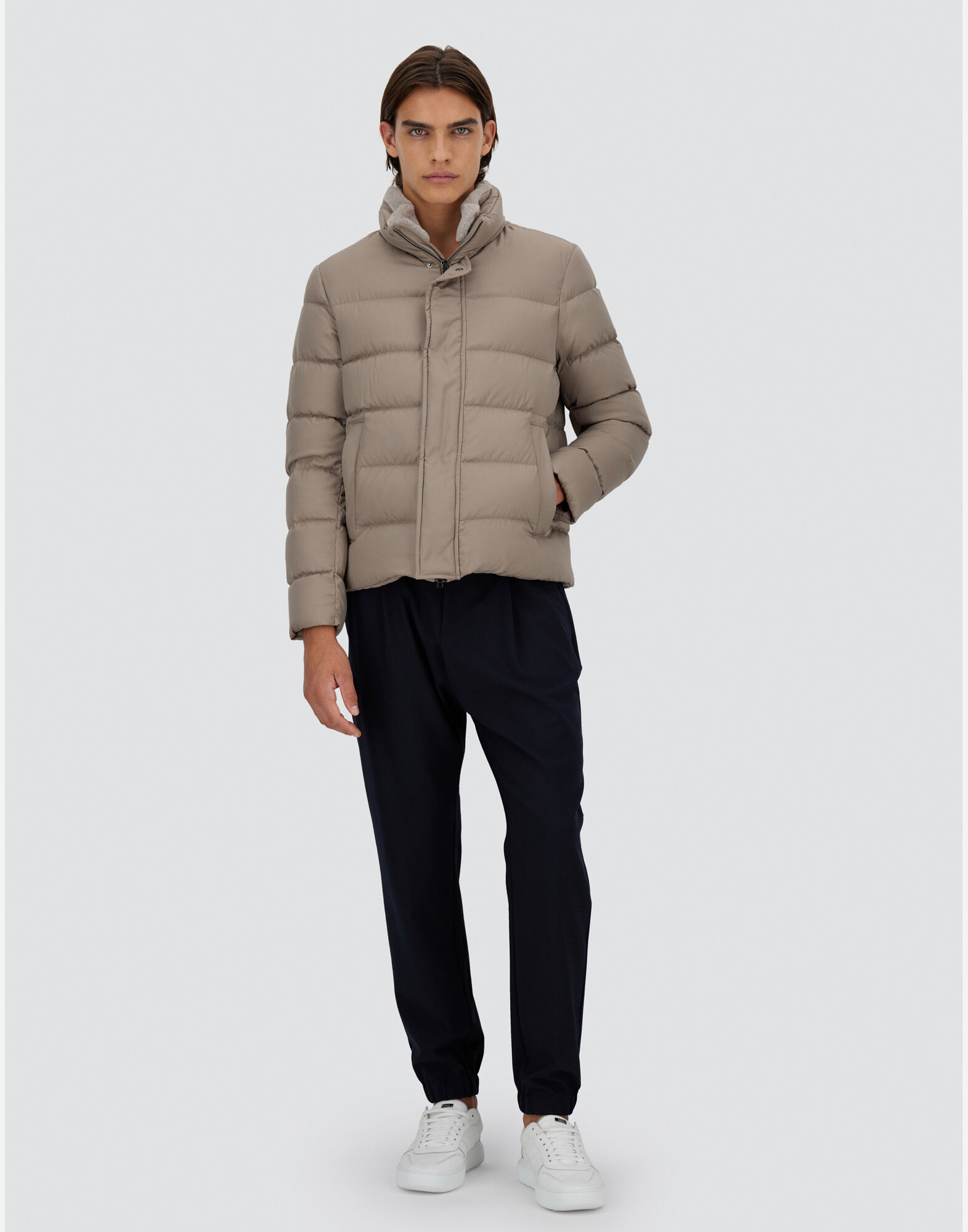 BOMBER JACKET IN ARENDELLE AND FAUX FUR