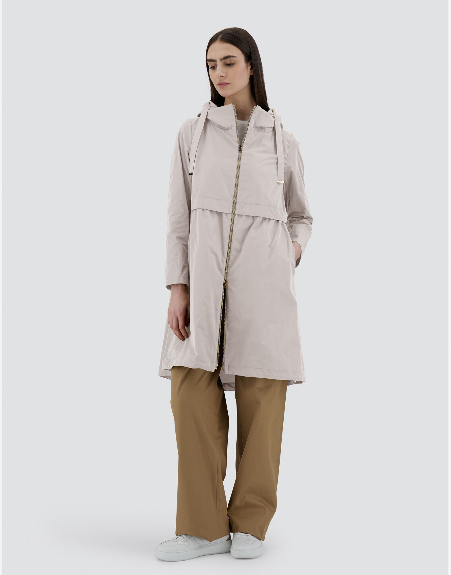 LONG NEW TECHNO TAFFETA' PARKA