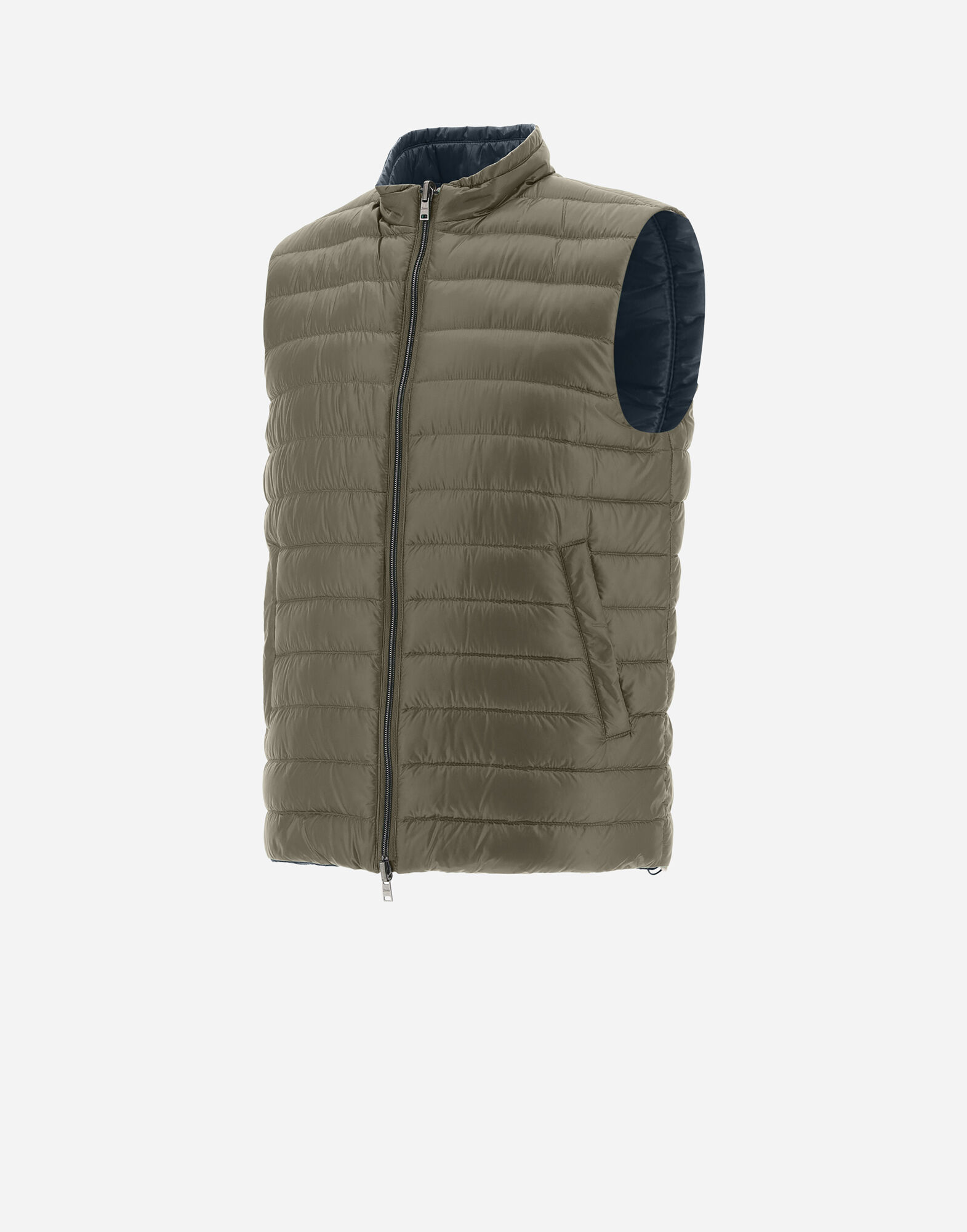 REVERSIBLE TWO-TONE WAISTCOAT IN NYLON ULTRALIGHT