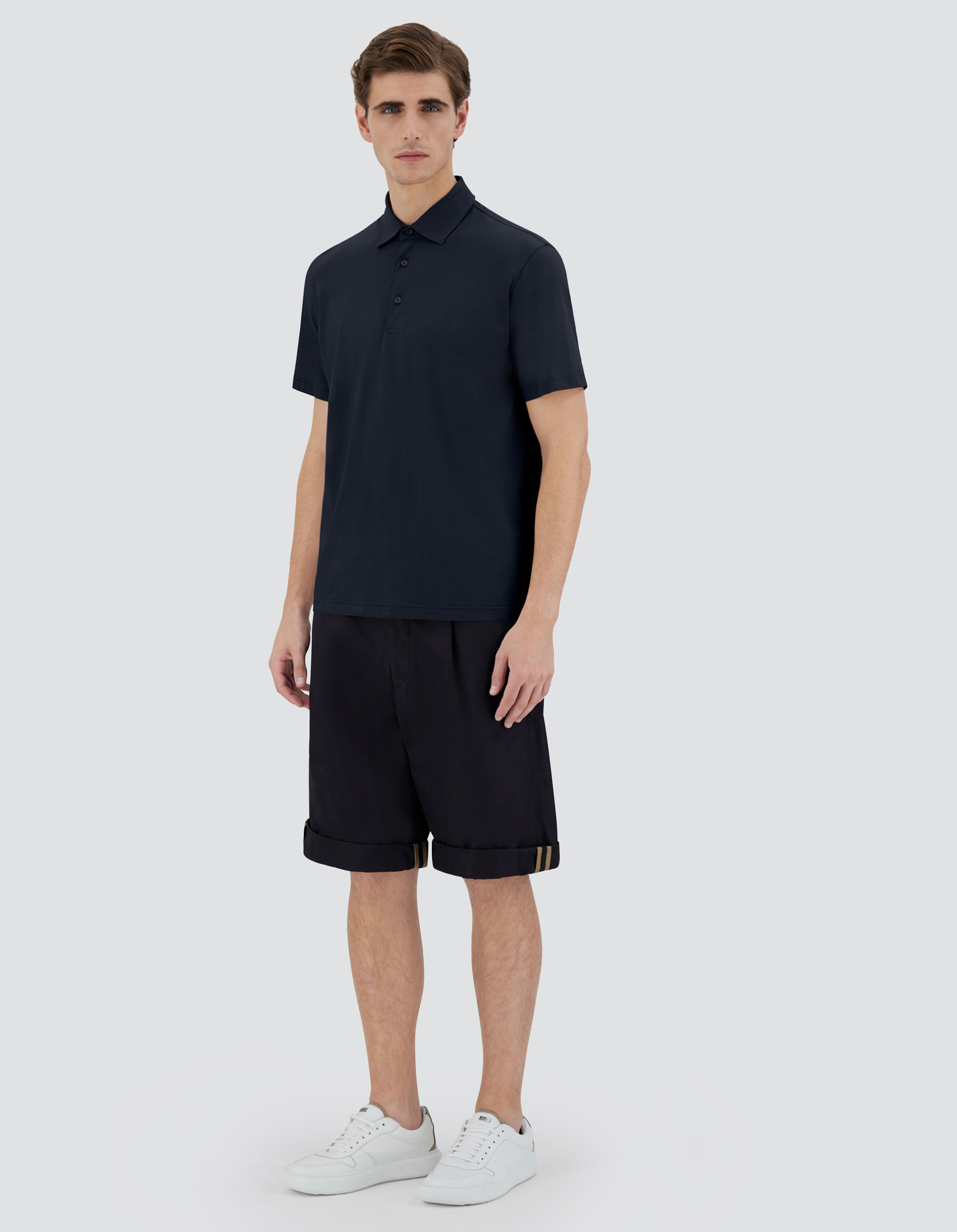 JERSEY CREPE POLO SHIRT