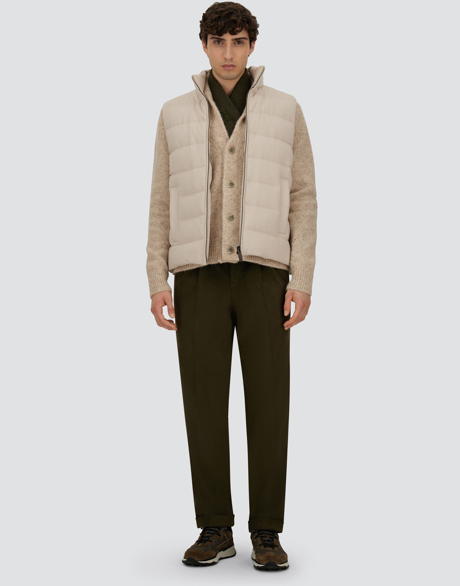 CARDIGAN IN MELANGE WOOL BLEND