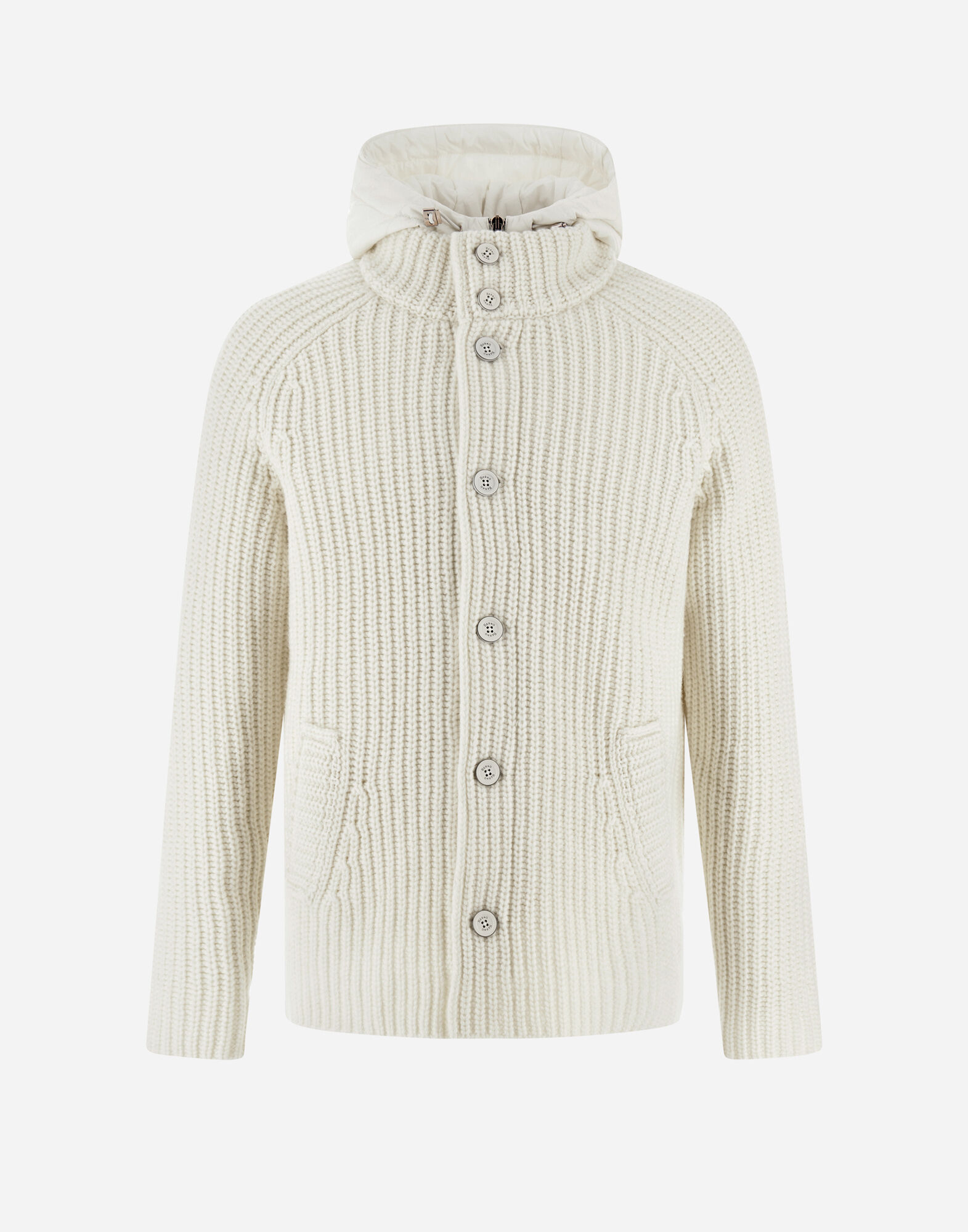 CARDIGAN IN COB STITCH WOOL