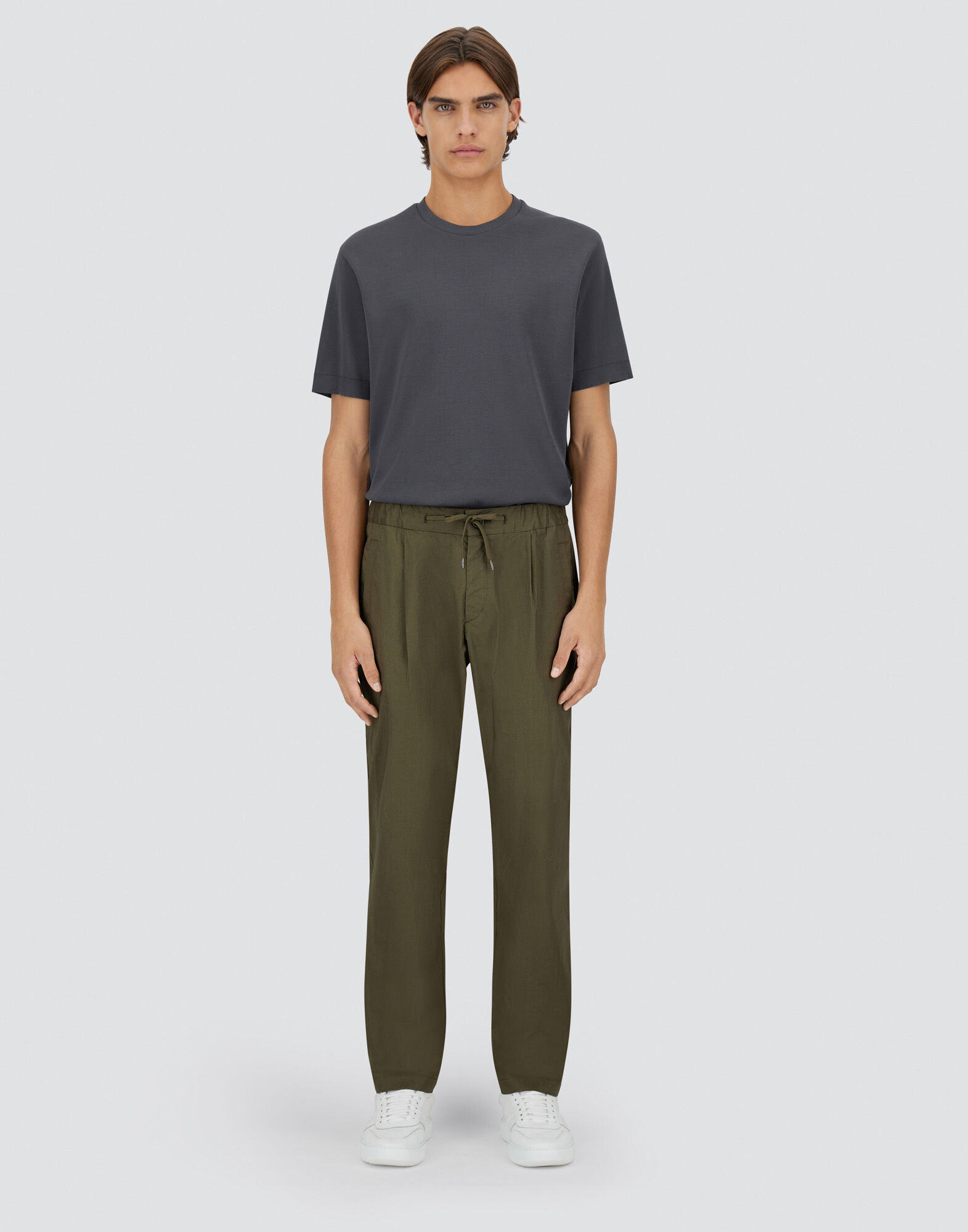 LIGHT COTTON STRETCH TROUSERS
