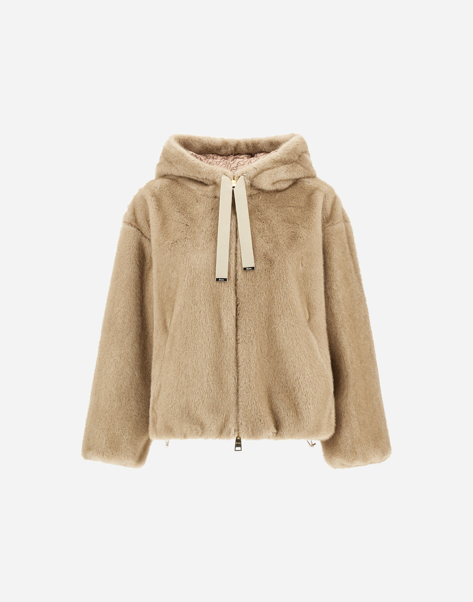 BOMBER JACKET IN MELANGE ALTERNATIVE MINK FUR