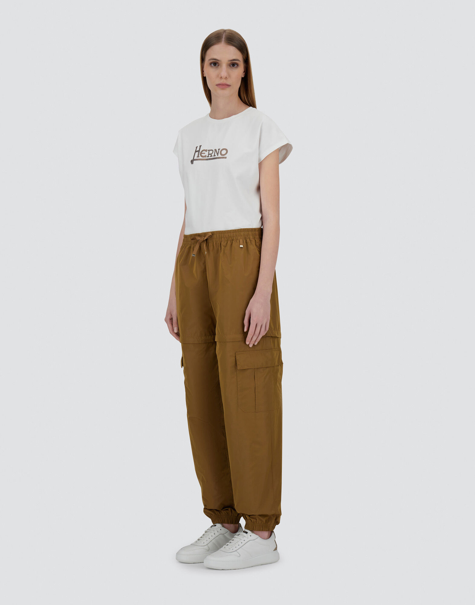 NEW TECHNO TAFFETA CARGO TROUSERS