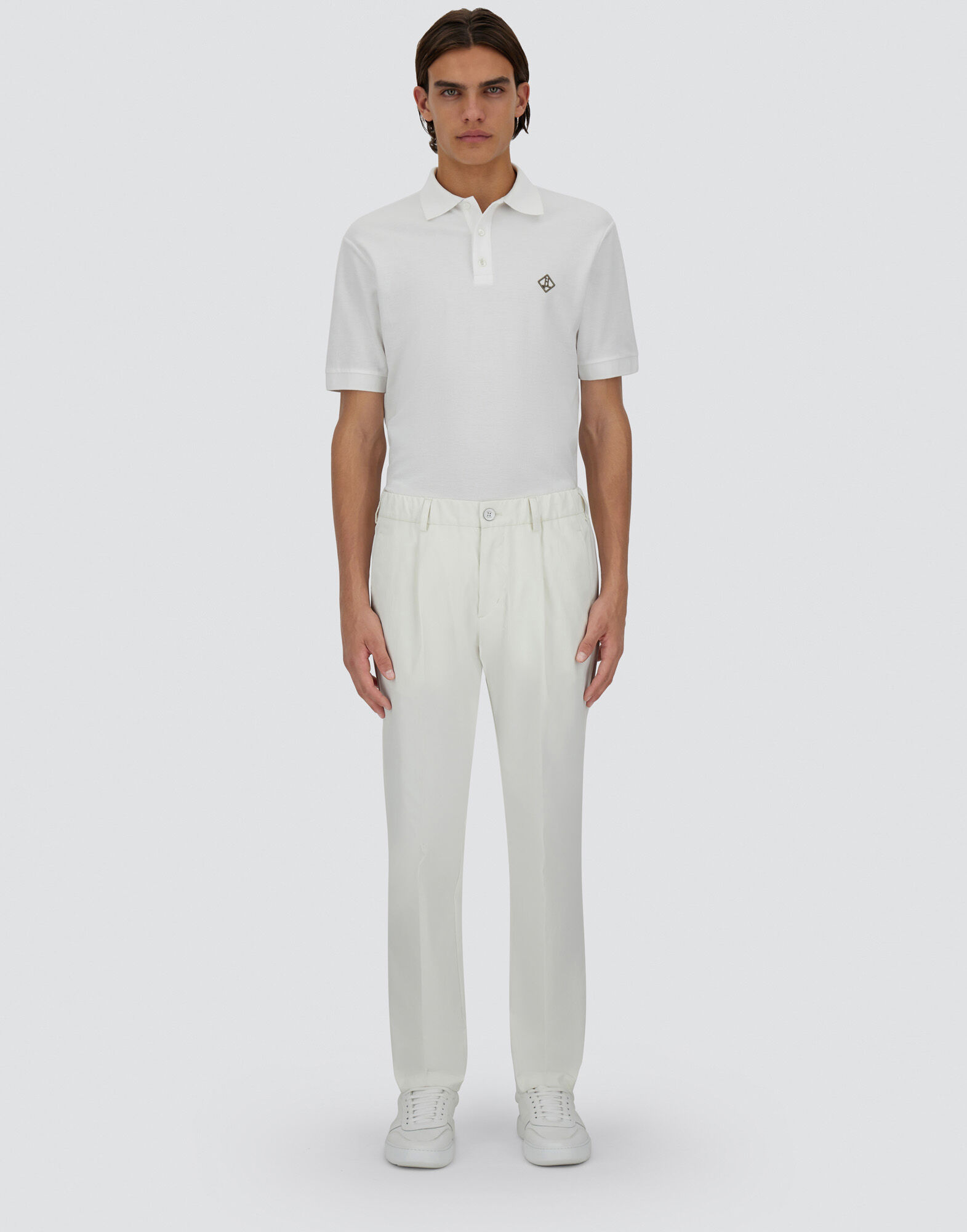 COTTON FEEL TROUSERS WITH DRAWSTRING