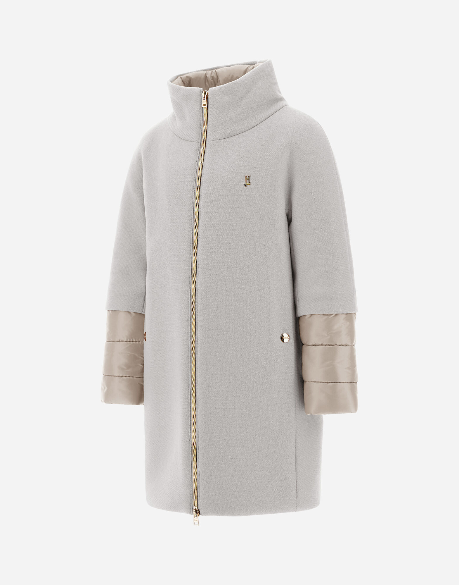 COAT IN ECOWOOL AND NYLON ULTRALIGHT