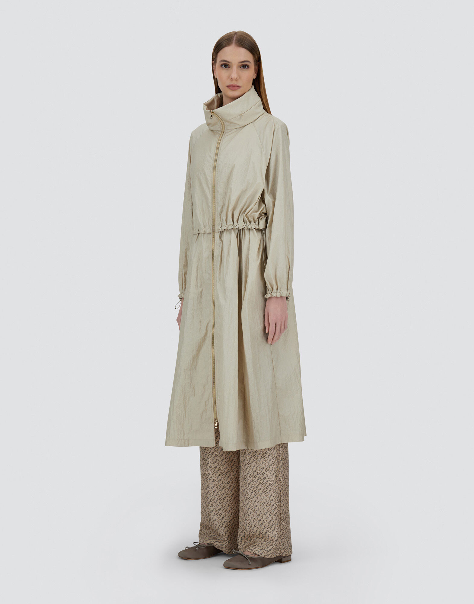 SHINY TECH CRINKLE PARKA