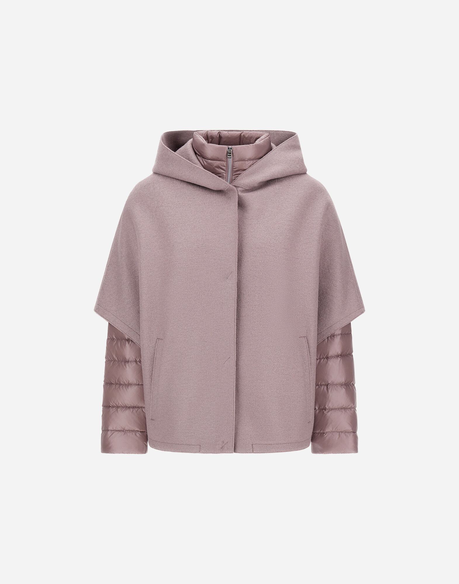 RESORT CAPE IN FELTED WOOL & NYLON ULTRALIGHT