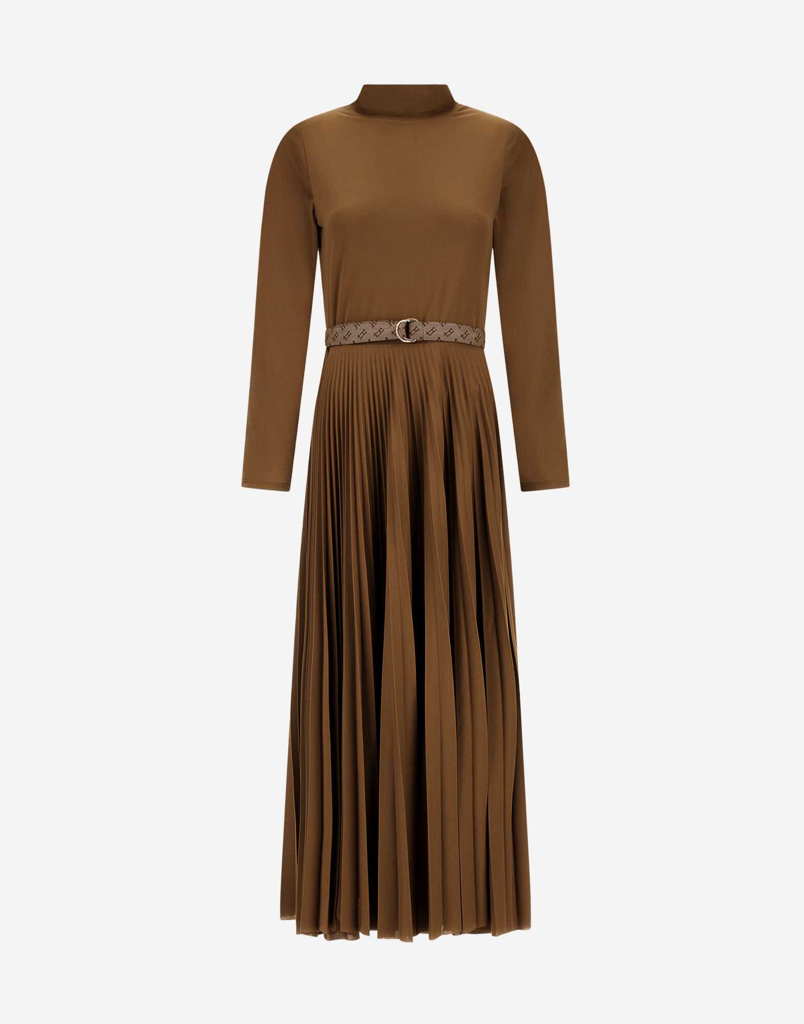 DRESS IN PLEATED JERSEY AND MONOGRAM