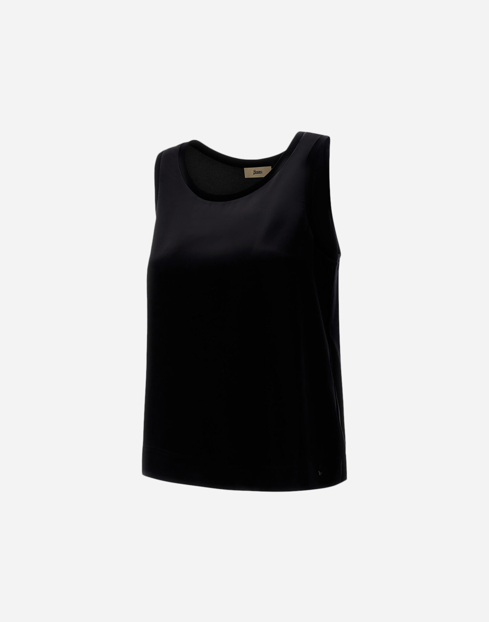 TANK TOP IN GLAM KNIT EFFECT AND SATIN