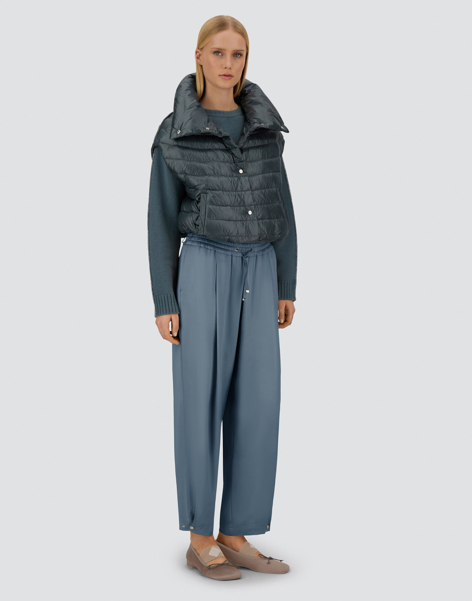 RESORT TROUSERS IN ENVERS SATIN