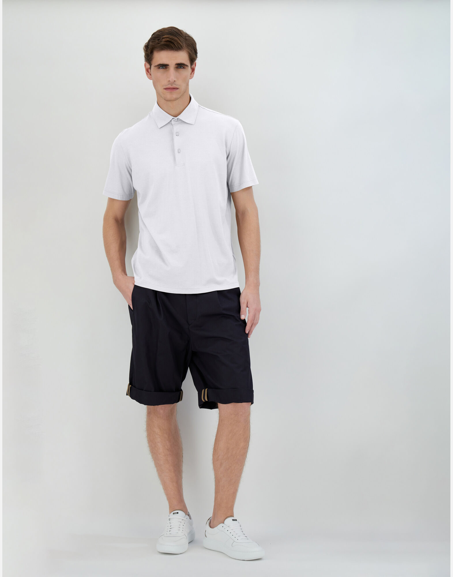 JERSEY CREPE POLO SHIRT