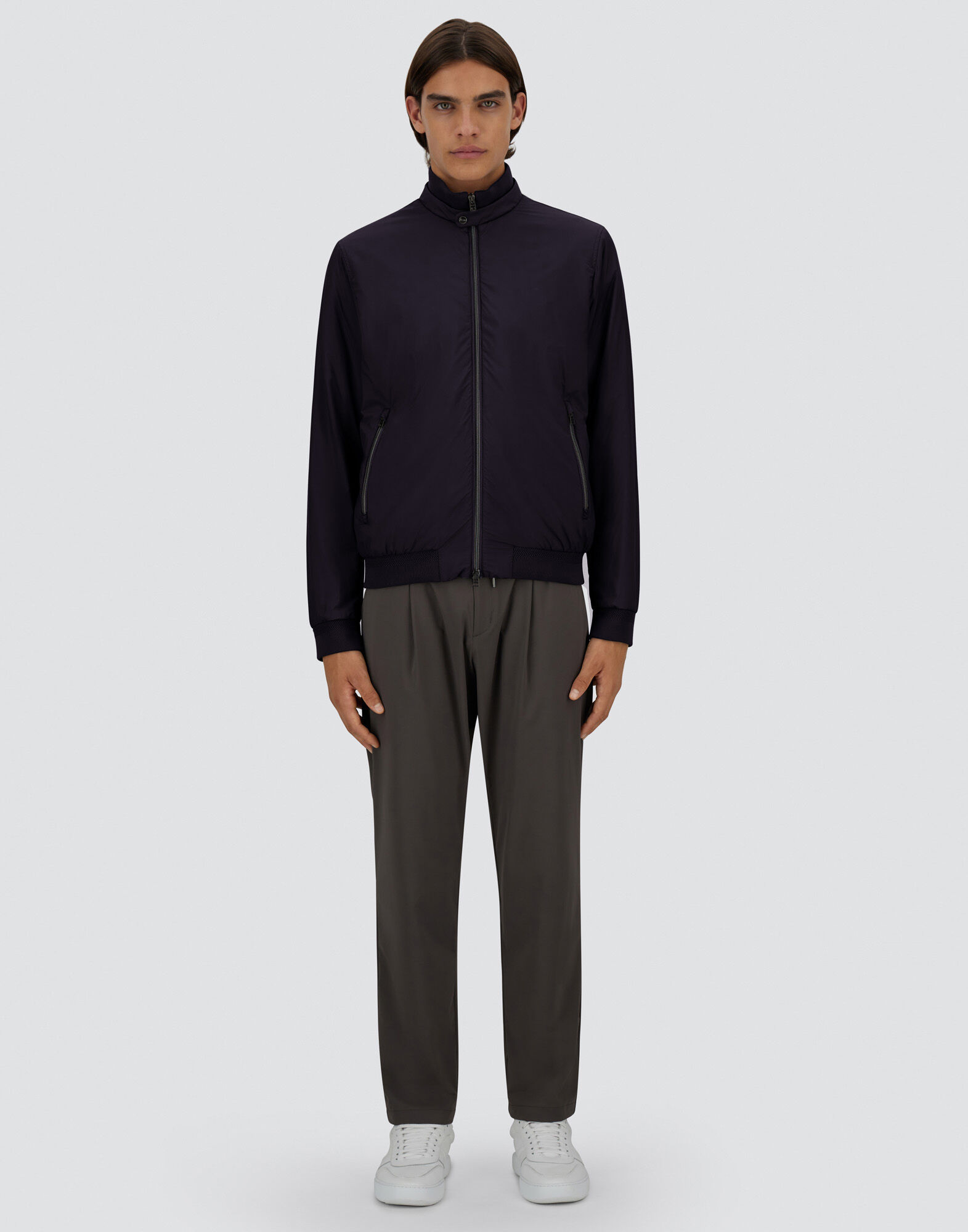 ECOAGE HIGH-COLLAR BOMBER JACKET