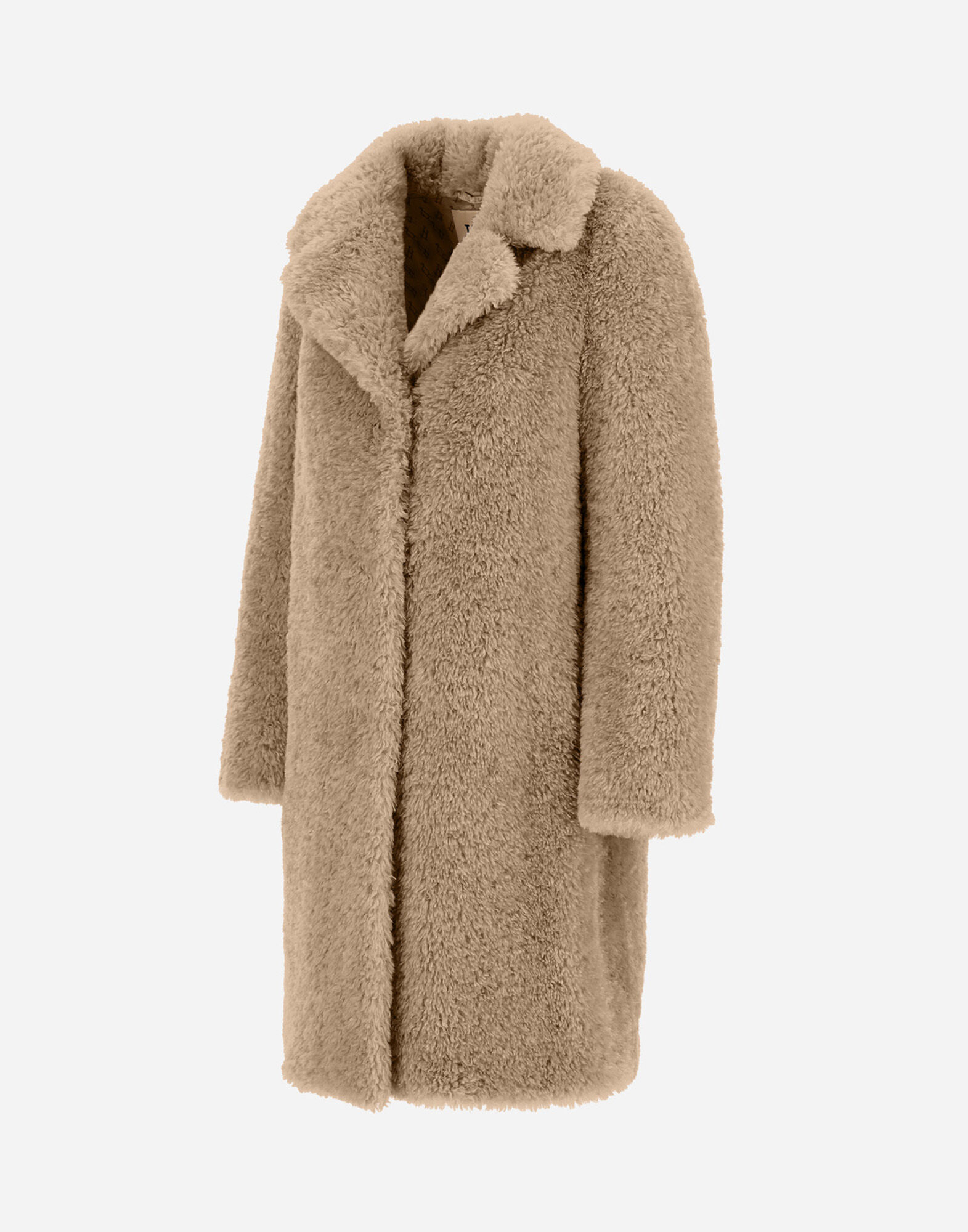 COAT IN CURLY ALTERNATIVE FUR