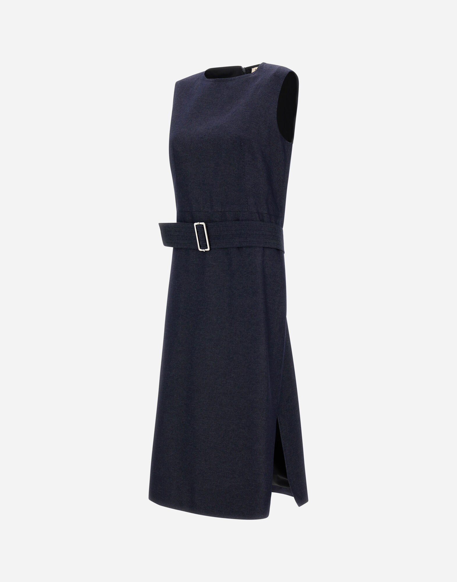 DENIM-EFFECT COTTON DRESS