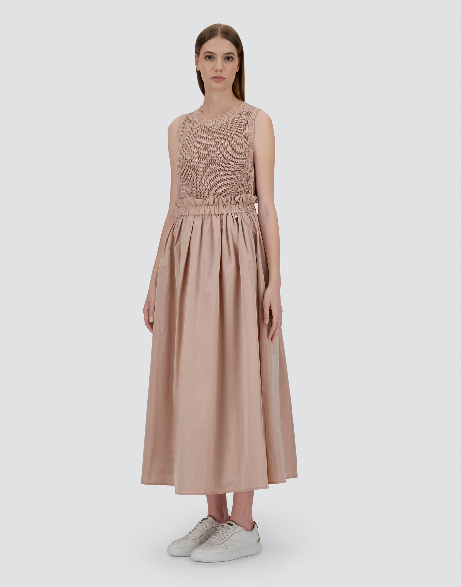 NEW TECHNO TAFFETA SKIRT