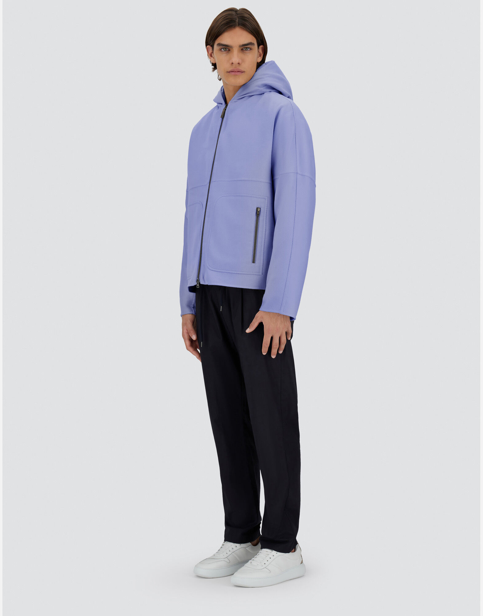 JACKET IN DOUBLE WOOL AND NYLON ULTRALIGHT