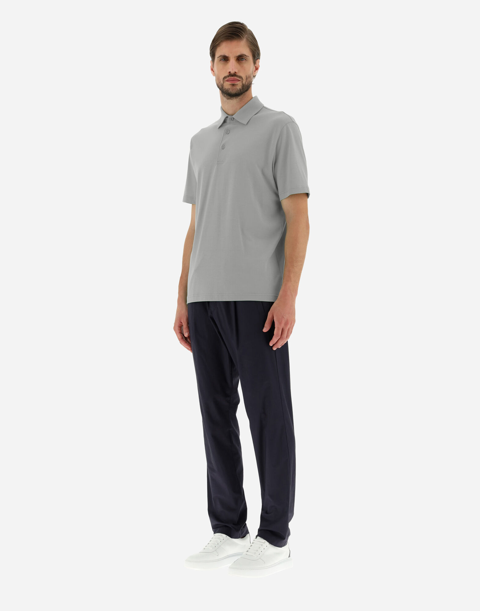 JERSEY CREPE POLO SHIRT