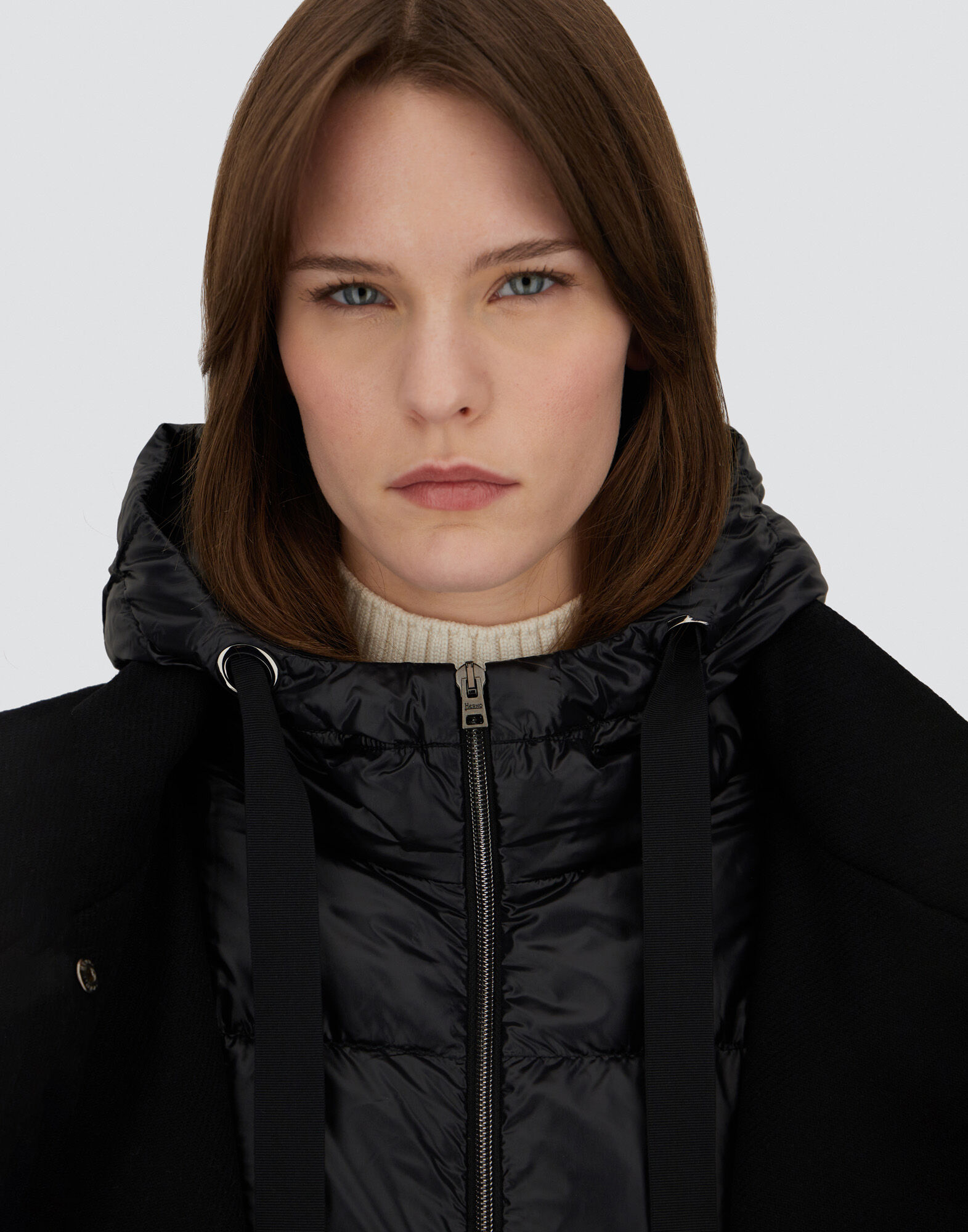 A-SHAPE JACKET IN ECOWOOL AND NYLON ULTRALIGHT