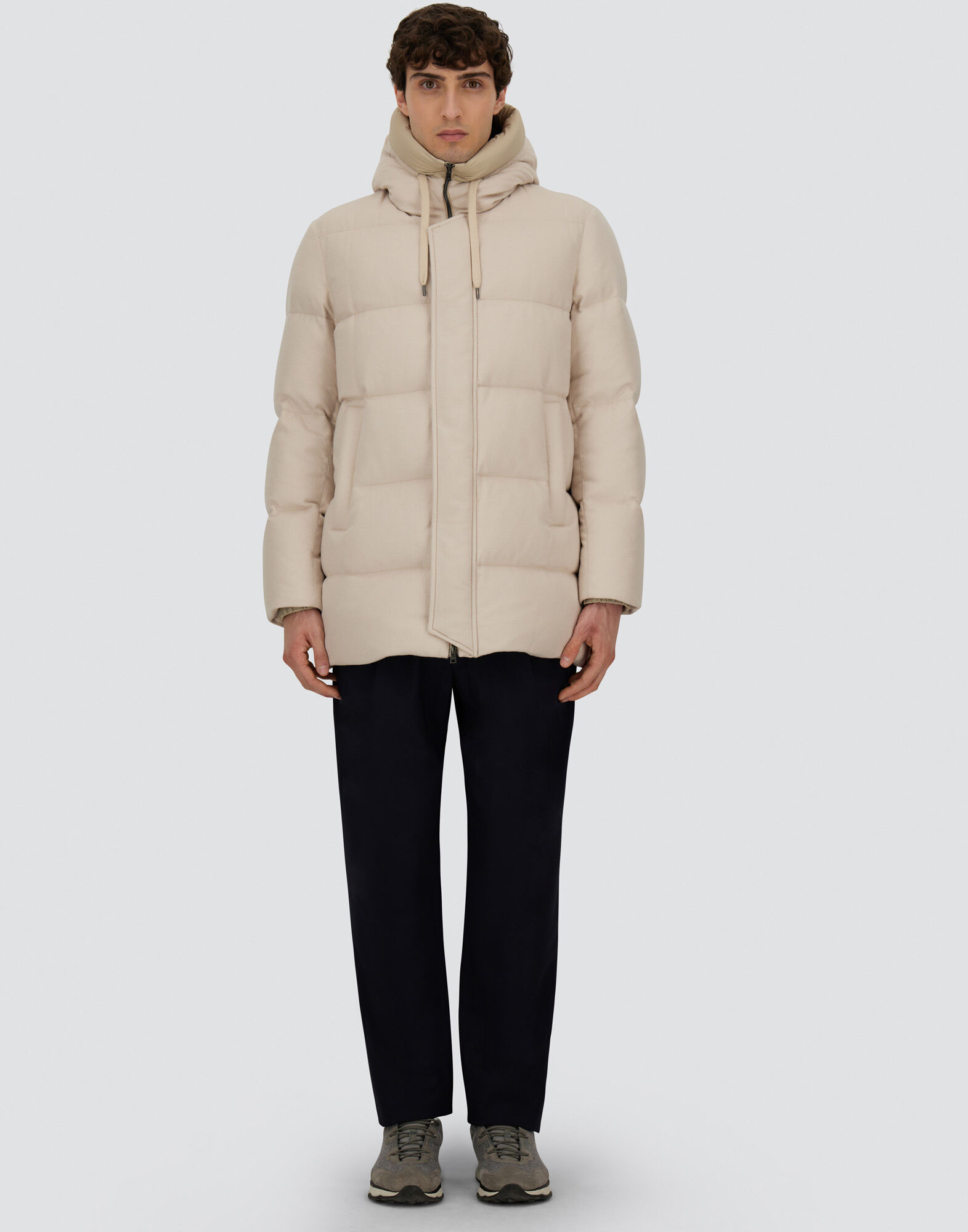 JACKET IN CASHMERE, SILK AND ECOAGE