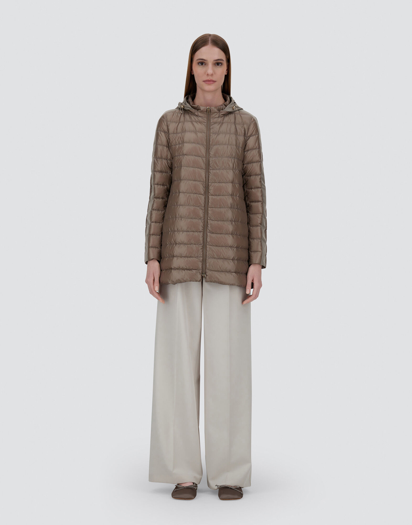 A-SHAPE JACKET IN NYLON ULTRALIGHT AND TECHNO TAFFETA