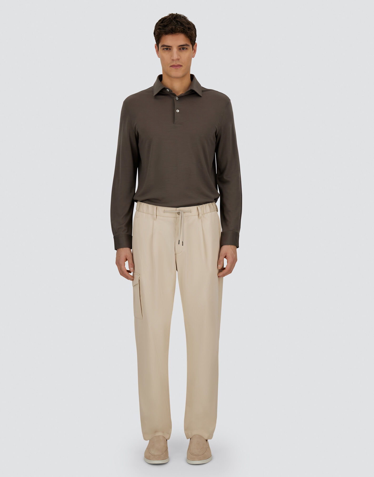 RESORT CARGO TROUSERS IN PURE COTTON