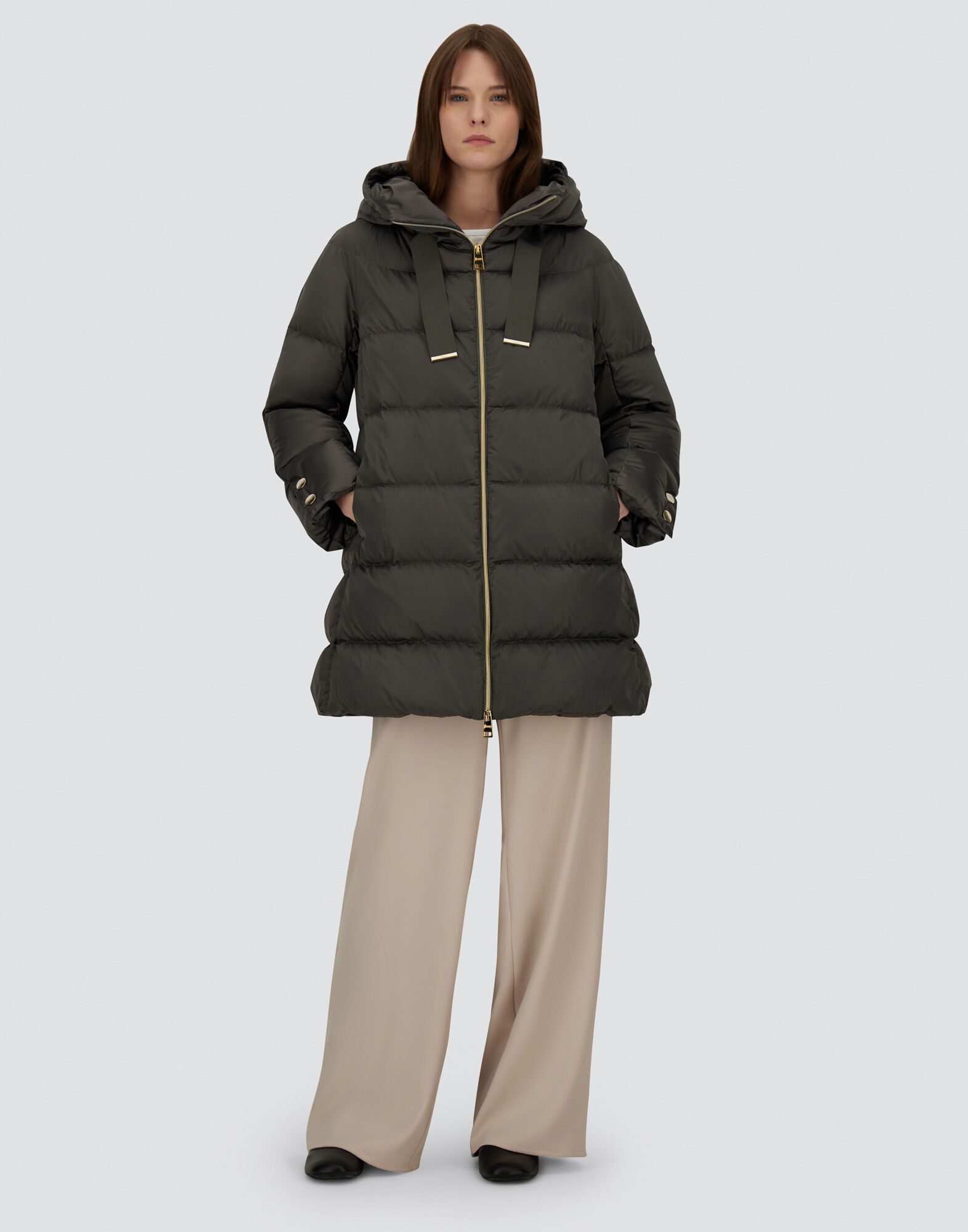 A-SHAPE JACKET IN SATIN